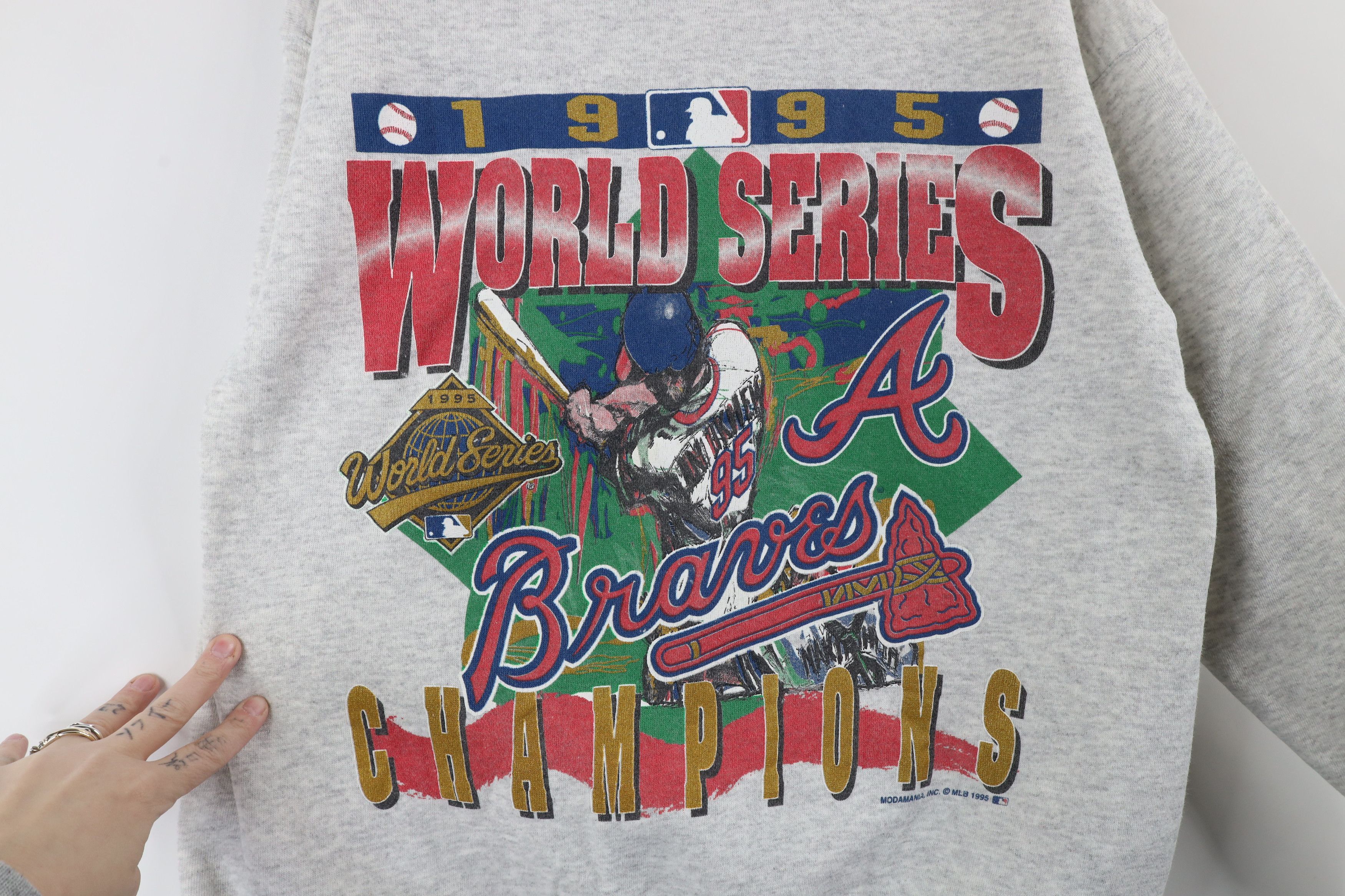 Vintage Vintage 90s Series Atlanta Braves Baseball Sweatshirt USA Size M / US 6-8 / IT 42-44 - 4 Thumbnail