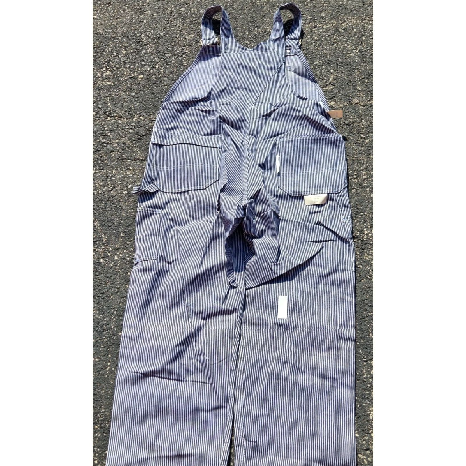 Sears VINTAGE Sears TOUGHSKINS Overalls Carpenter Denim Blue & White Striped 42X30 Mens 90s USA Made Size US 42 / EU 58 - 5 Thumbnail