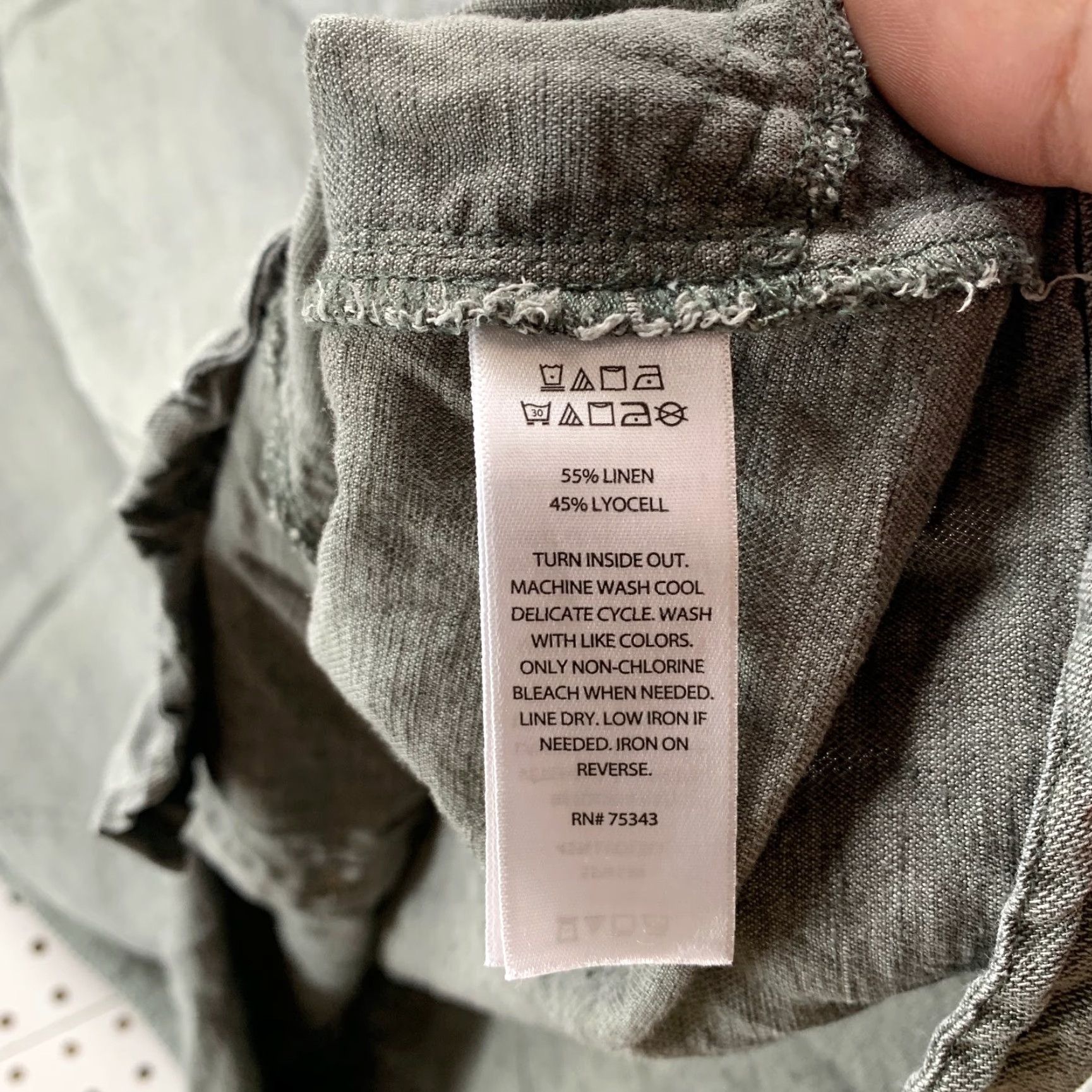 Lucky Brand Lucky Brand Linen Shirt Dress Womens XL Gray Short Sleeve Collared Pocket Shirt Dress Women XL Gray Linen Pocket Button Casual Bohemian shortcut Size XL / US 12-14 / IT 48-50 - 2 Thumbnail