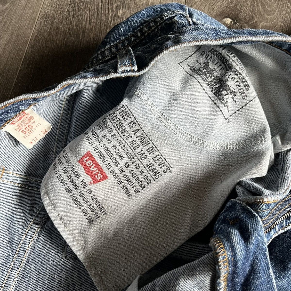 Levi's Vintage 90s Levi’s 550 Washed Relaxed Fit Denim Jeans 32x30 Size US 32 / EU 48 - 13 Thumbnail