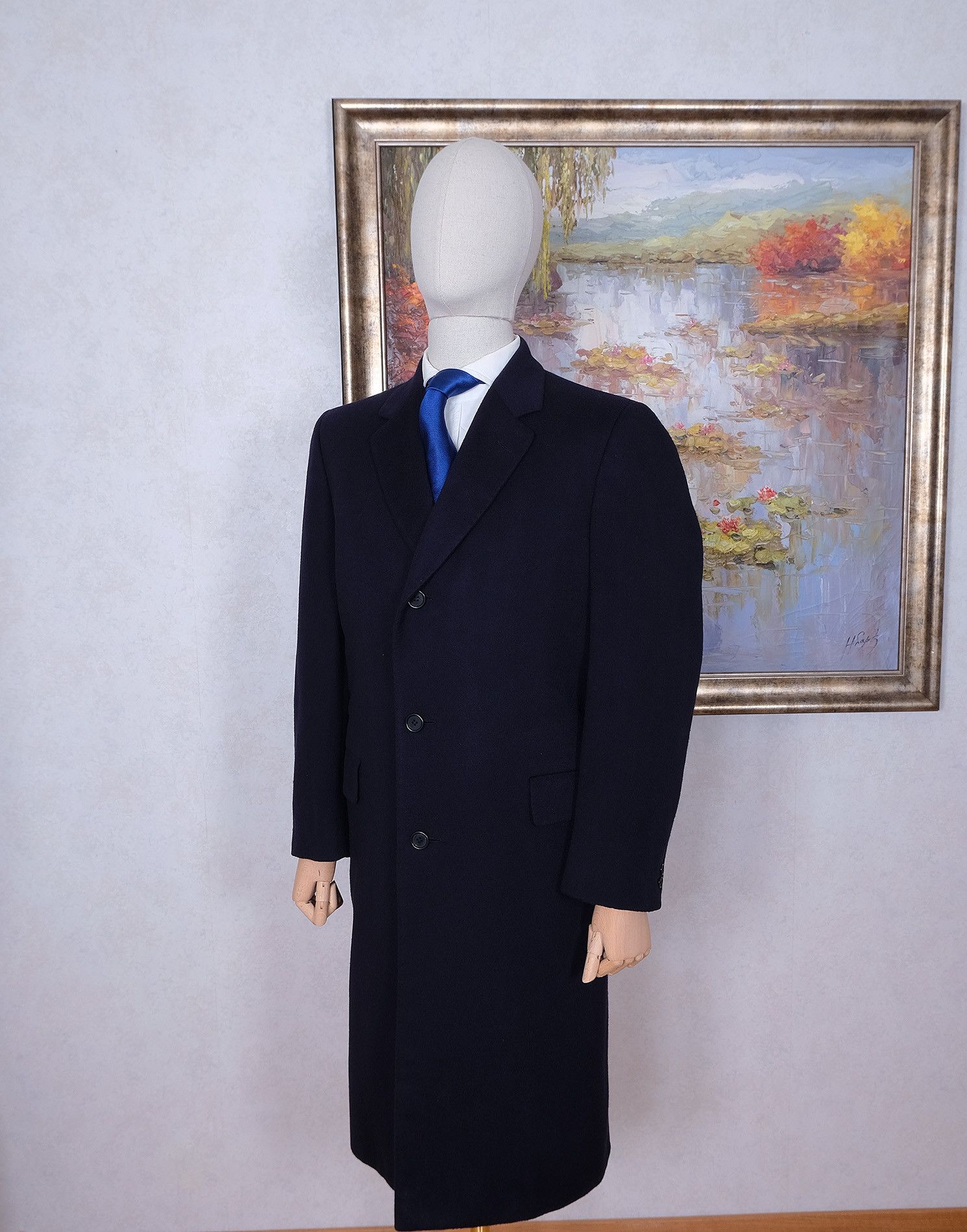 Chester Barrie Chester Barrie, blue cashmere coat, size 42UK Size US L / EU 52-54 / 3 - 3 Thumbnail