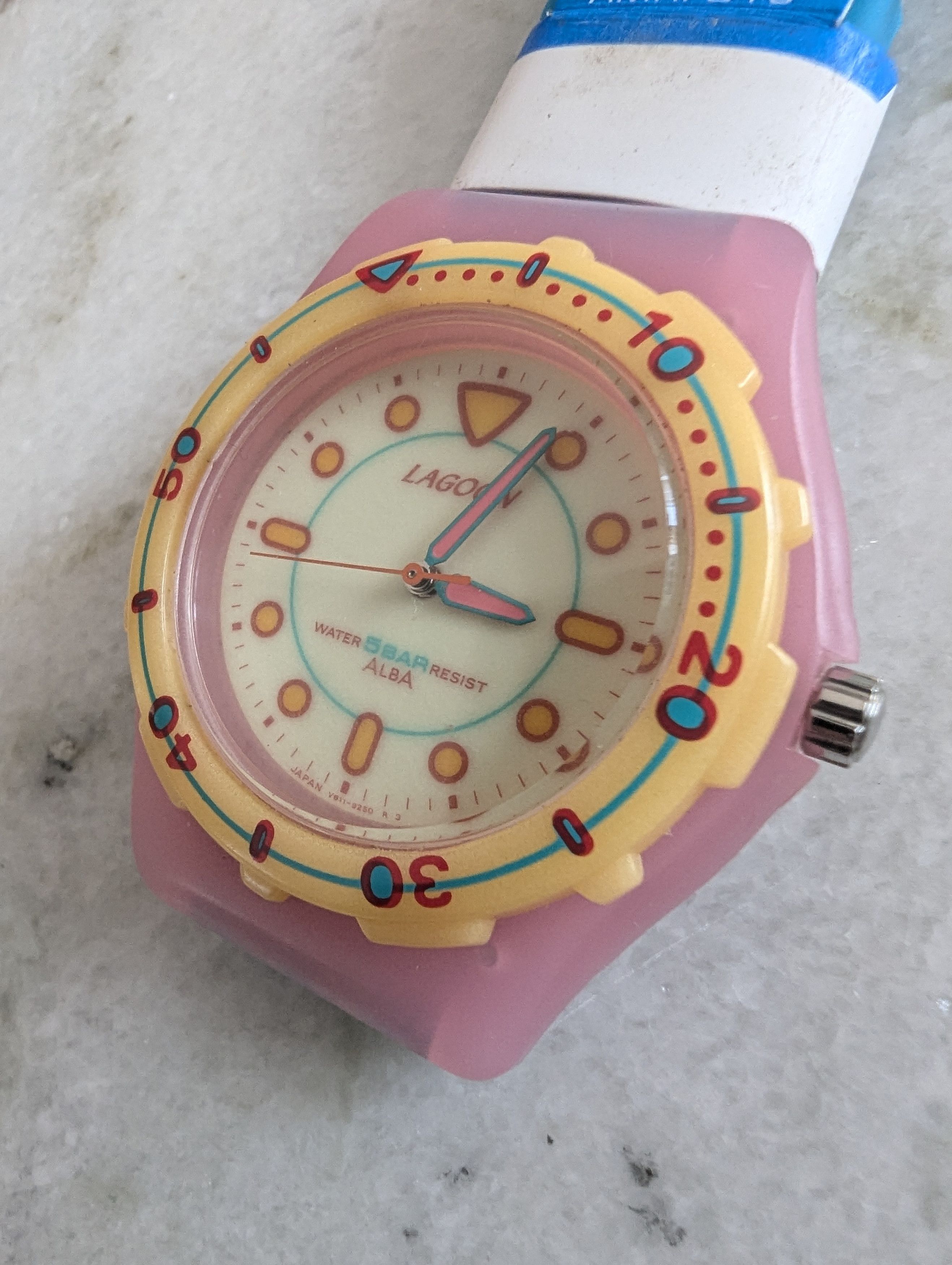 ALBA NOS 1994 Seiko Alba Lagoon AMRF015 Full Lume Watch Size 38 - 6 Thumbnail