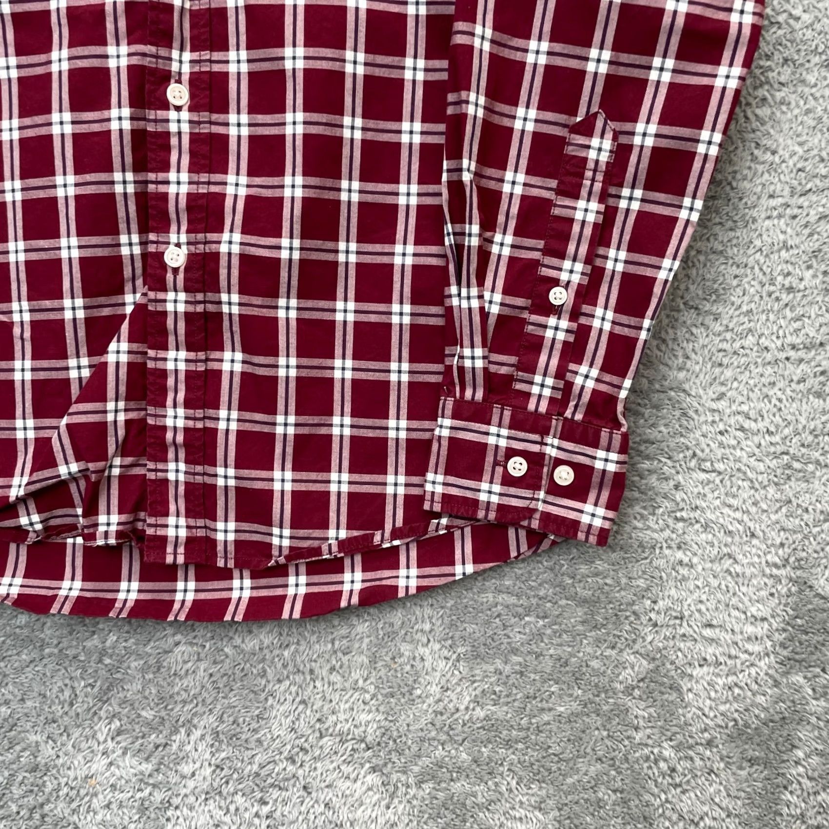 Uniqlo Uniqlo Shirt Mens XS Red Extra Small Cotton Broadcloth Plaid Button-Down Long Sleeve Collared Size US XS / EU 42 / 0 - 5 Thumbnail