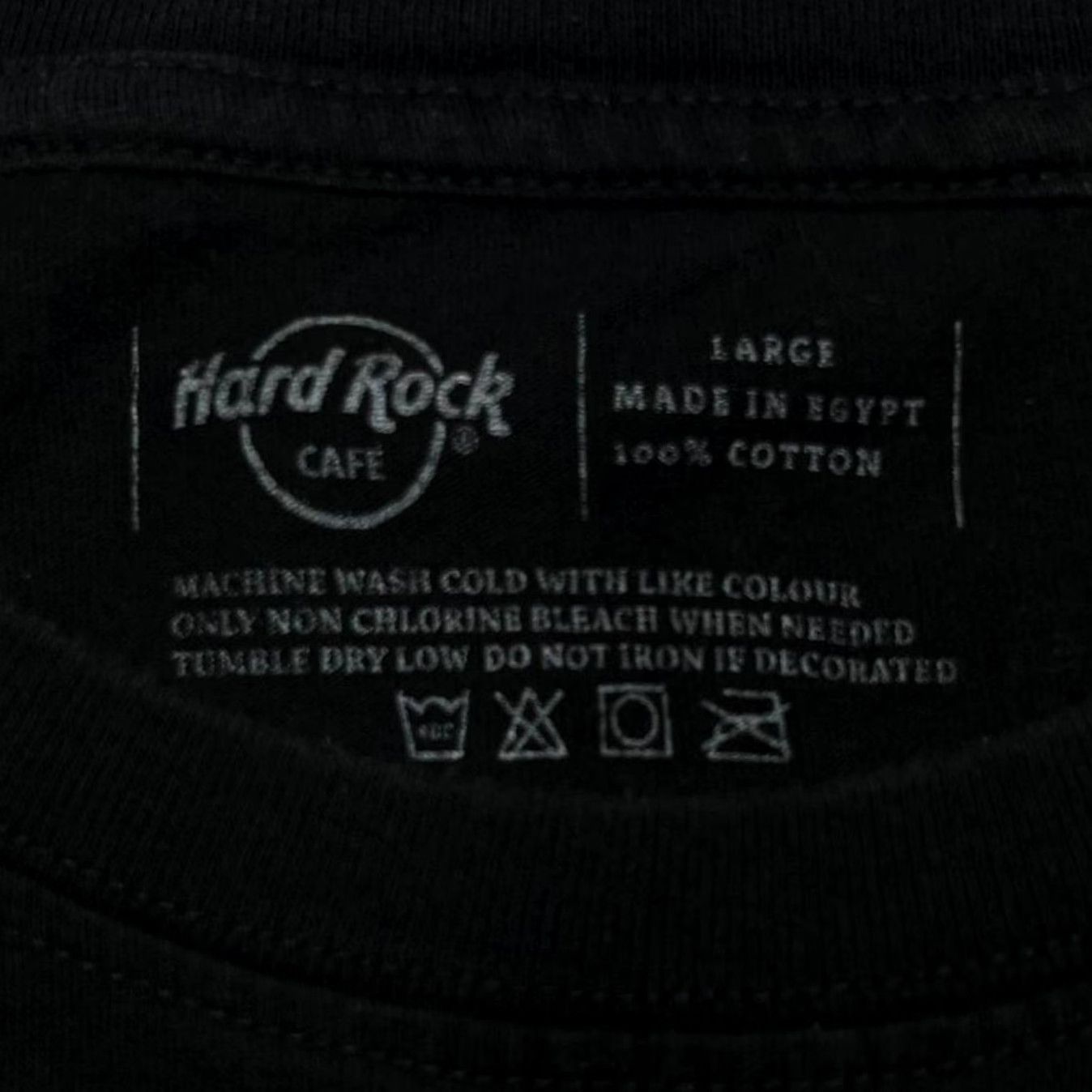 Hard Rock Cafe Hard Rock Cafe Hamburg Souvenir Logo Spellout Graphic T-Shirt Large Men Black Short Sleeve Round Neck Cotton Shirt Mens Size US L / EU 52-54 / 3 - 2 Thumbnail