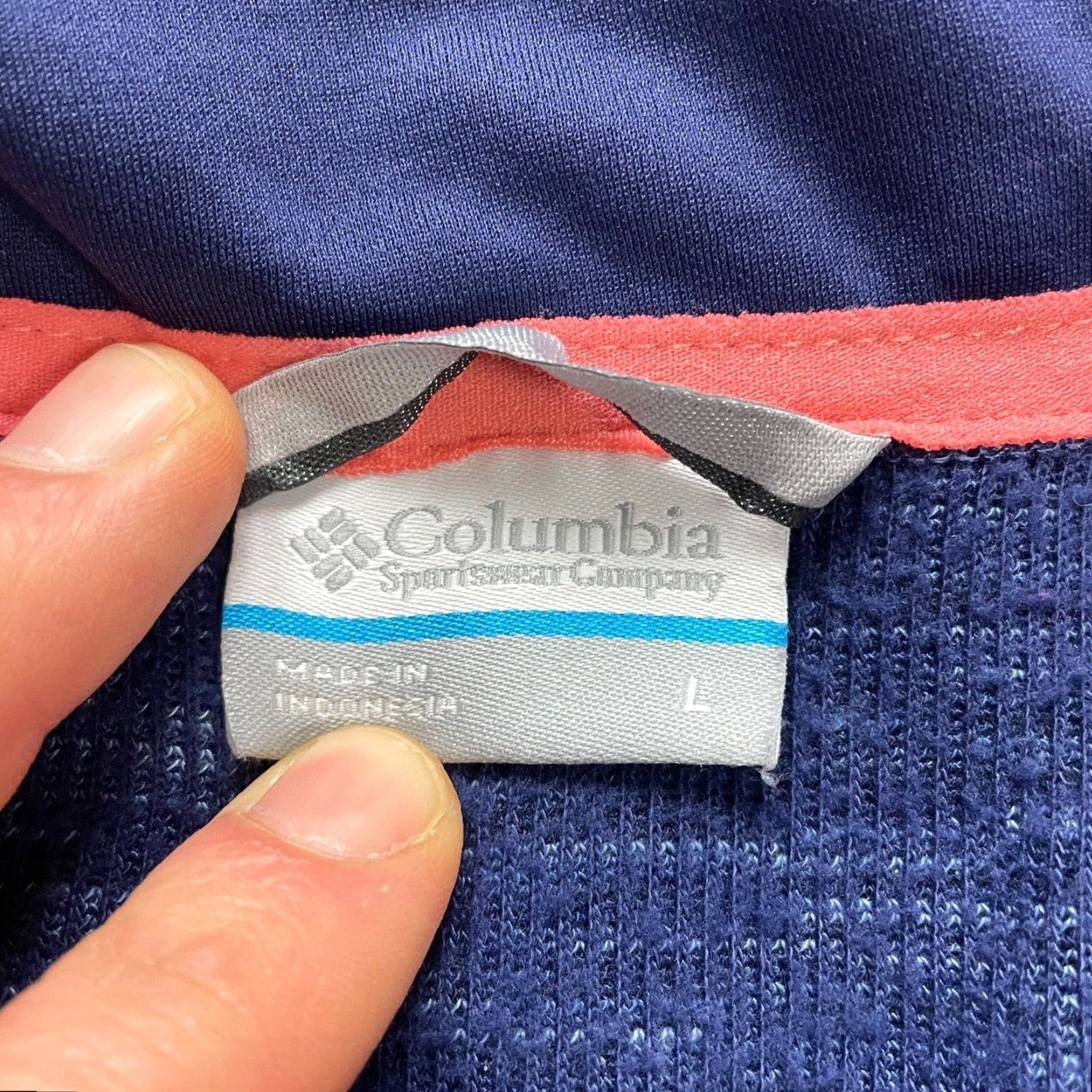 Vintage Columbia Optic Got It Active Jacket Womens Large Blue 1/4 Zip High Neck Running Size L / US 10 / IT 46 - 3 Thumbnail