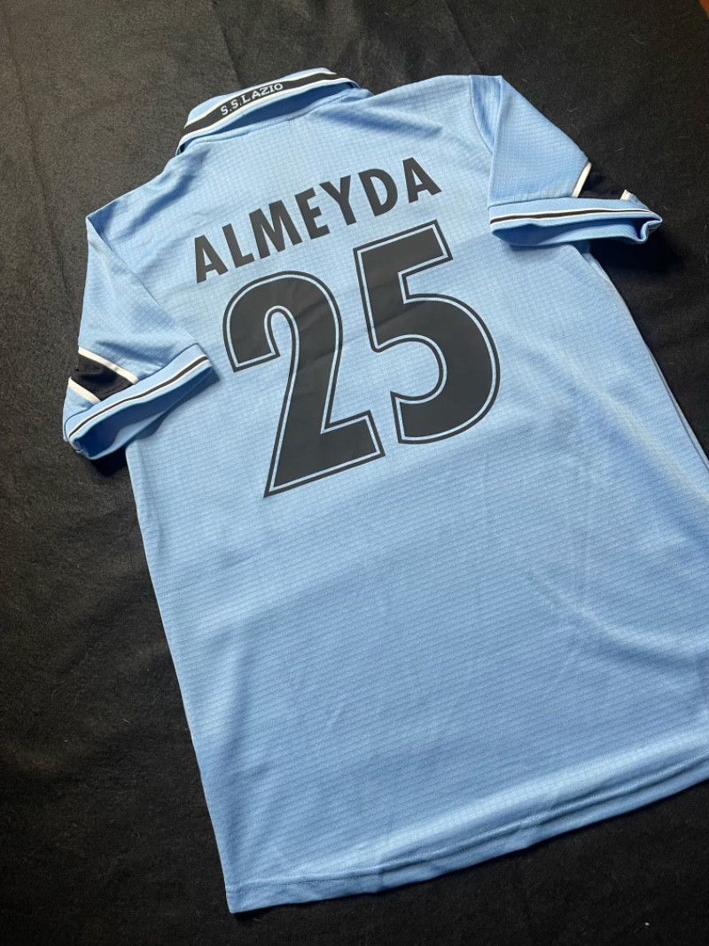 Vintage 1998-99 S.S.Lazio Aleymda Home Soccer Jersey Size US L / EU 52-54 / 3 - 2 Thumbnail
