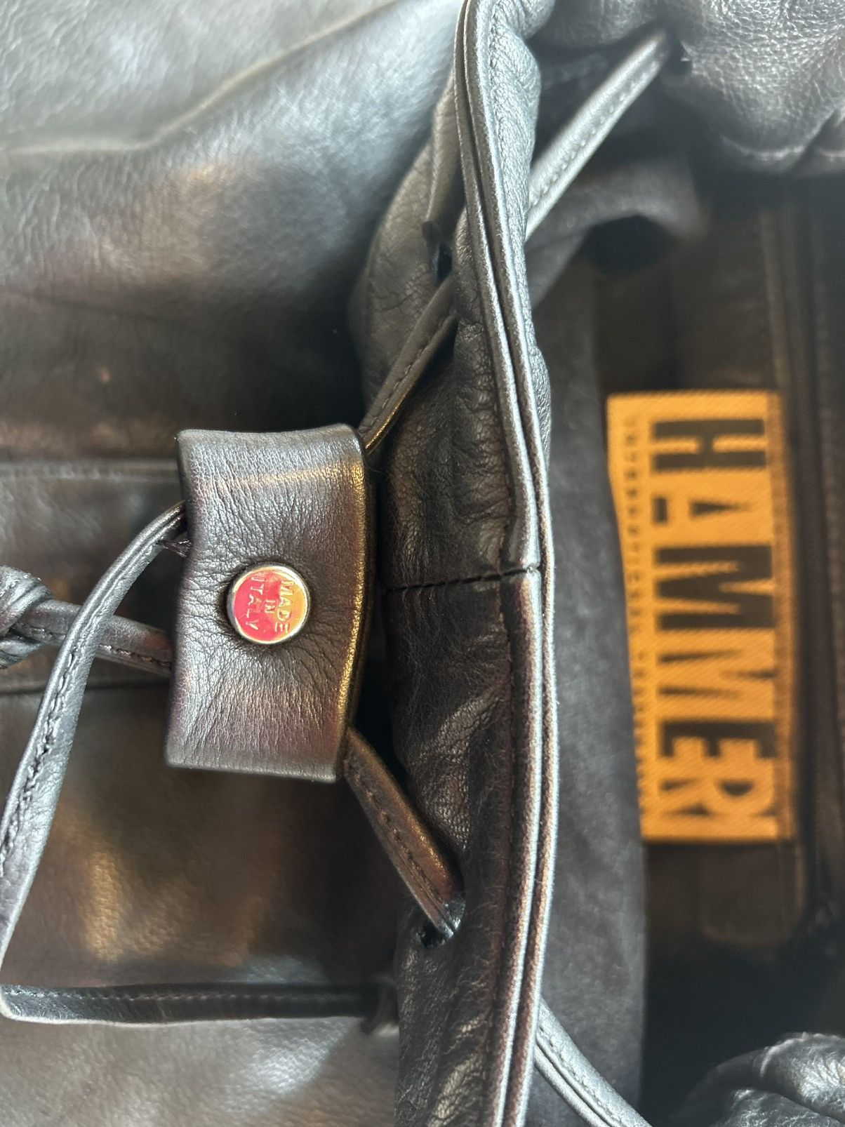 Vintage Y2K fleece & leather backpack Size ONE SIZE - 3 Thumbnail