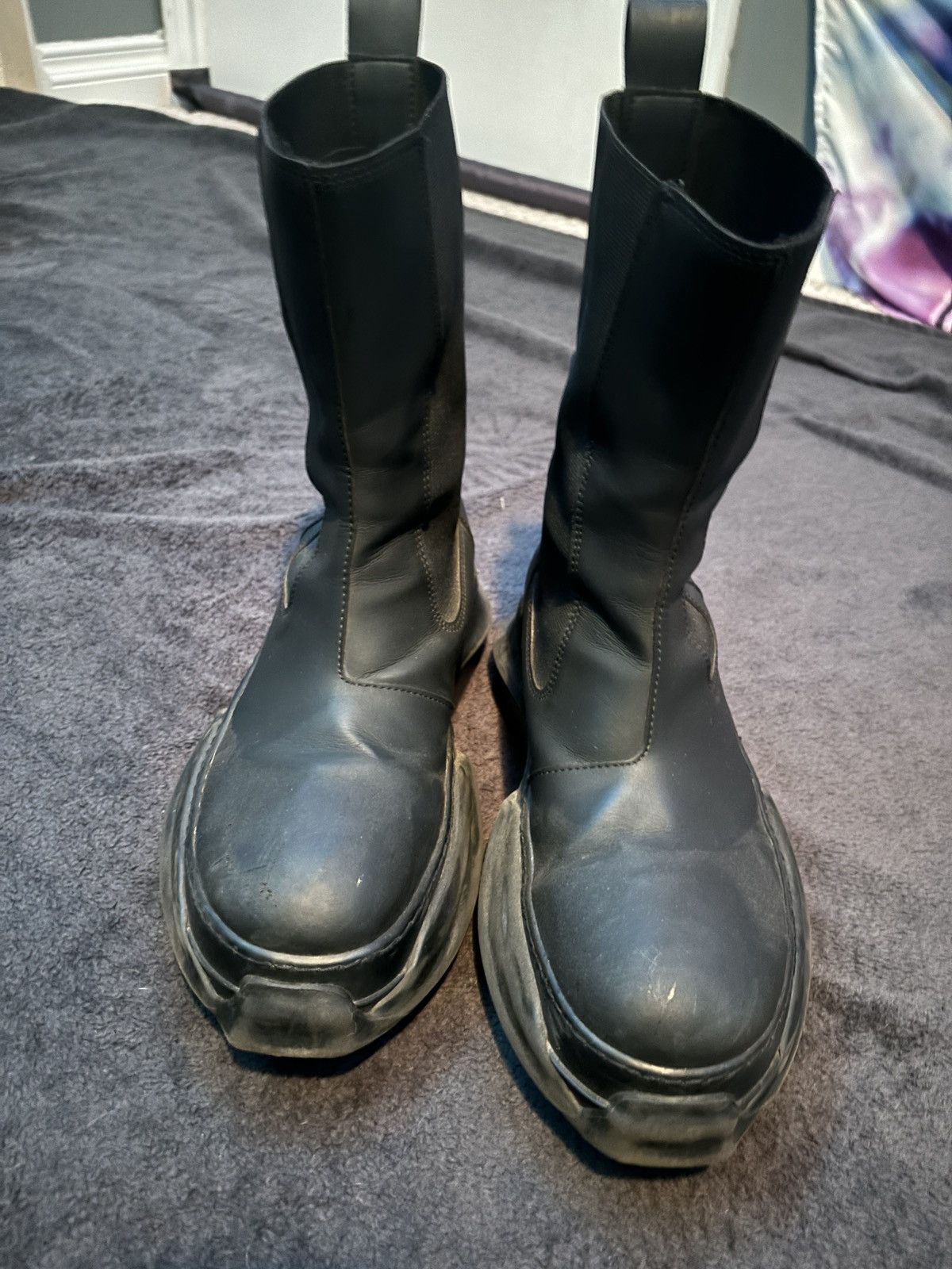 Japanese Brand × Rick Owens × Rick Owens Drkshdw Rick Owens Abstract Beatle boots Size US 10.5 / EU 43-44 - 3 Thumbnail
