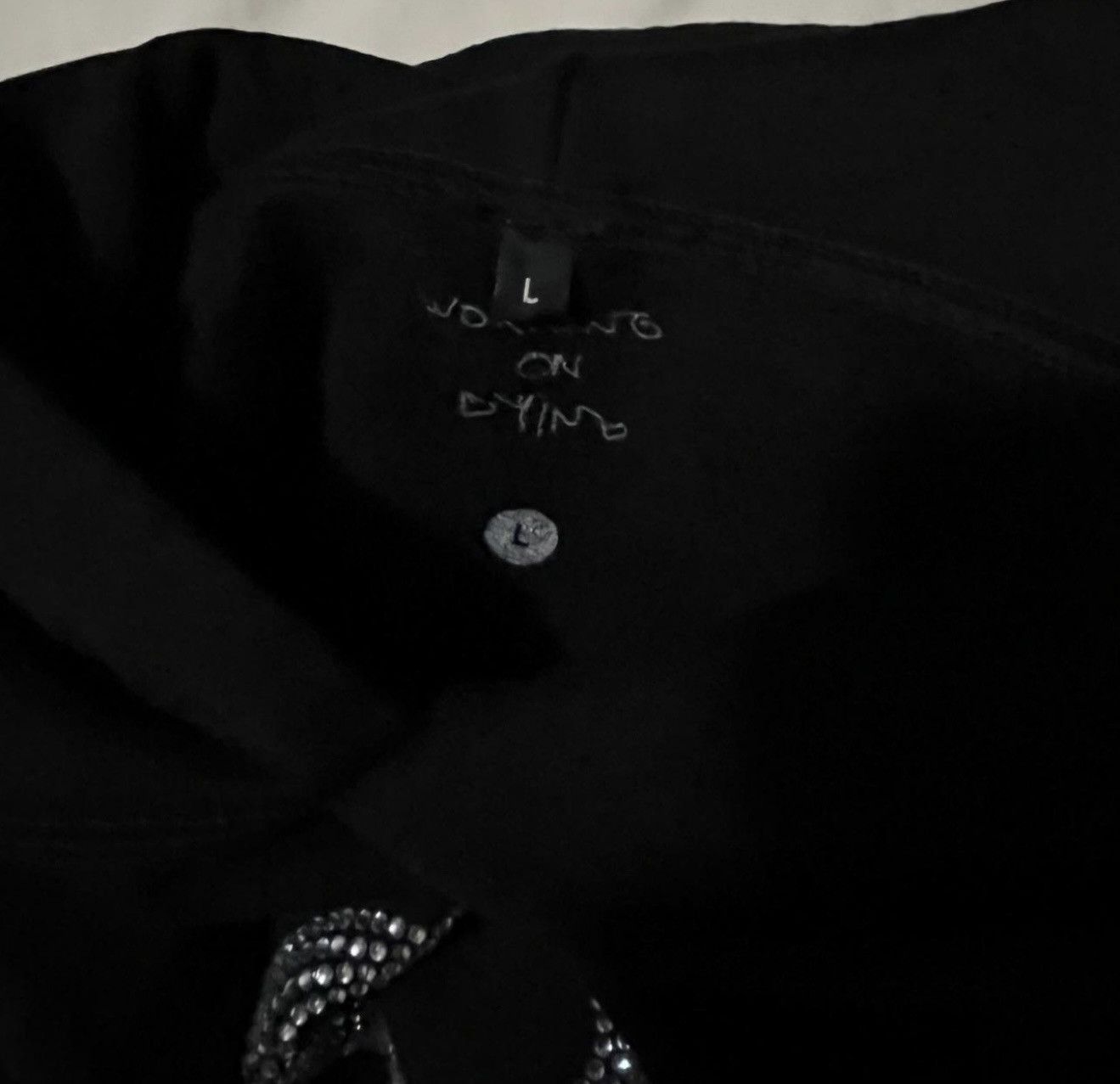 F1lthy Ware WORKING ON DYING x ILYKIMCHI rhinestone hoodie Size L / US 10 / IT 46 - 4 Thumbnail