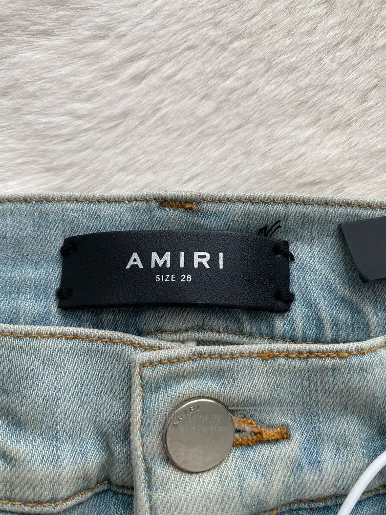 Amiri Amiri Size 28 Washed blue sports fluorescent side jeans Size US 28 / EU 44 - 2 Thumbnail