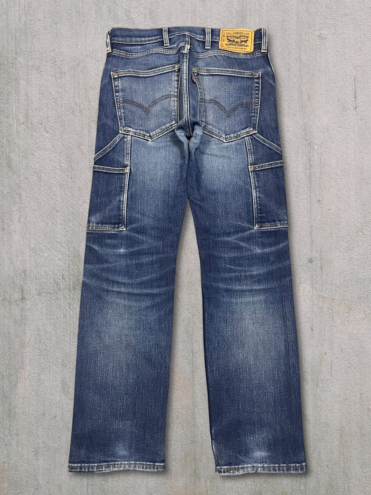 Levi's LEVI’S WORKWEAR 505 Faded Blue Wash Carpenter Jeans Size US 30 / EU 46 - 1 Thumbnail