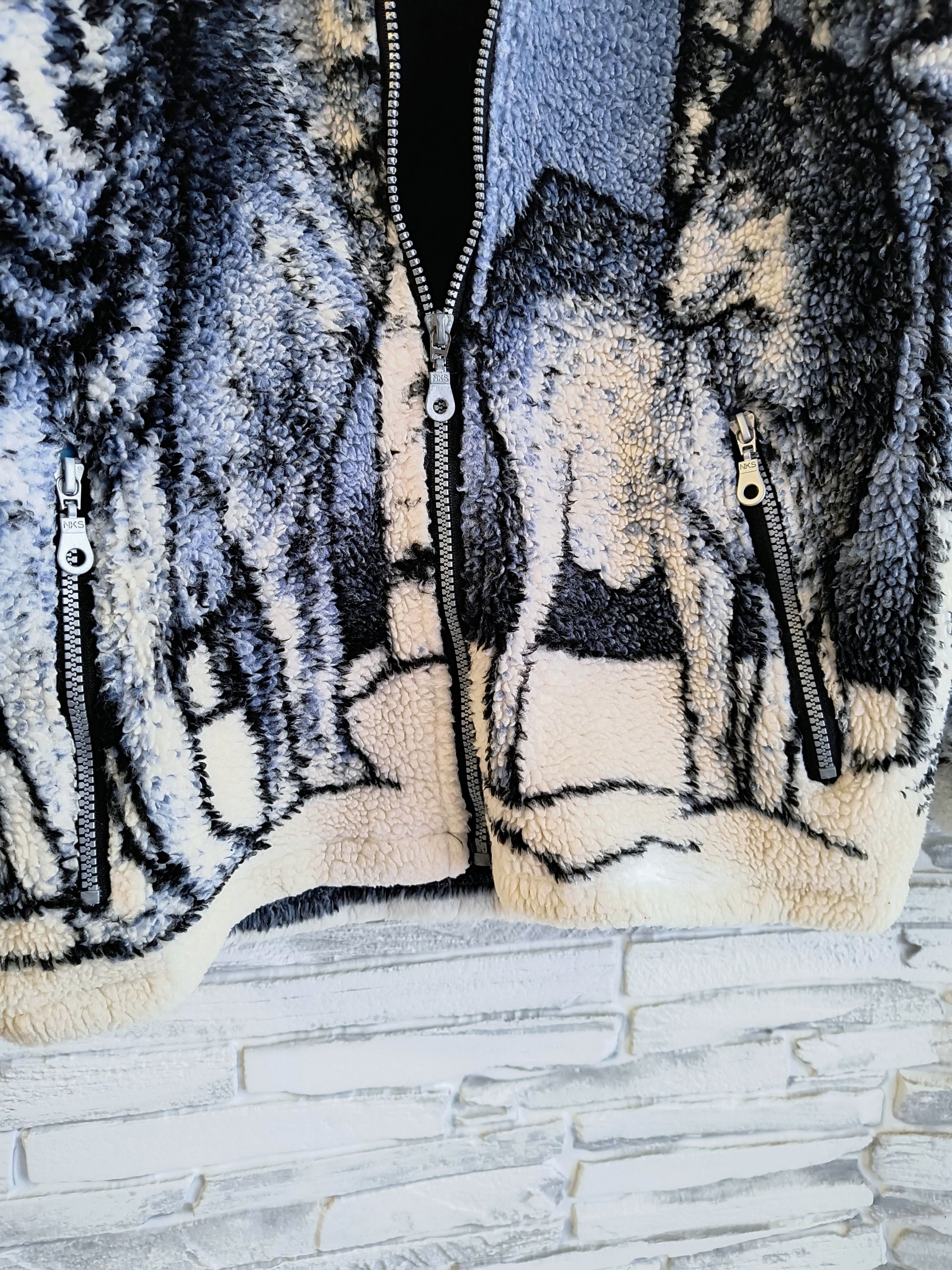 Vintage Vintage Wolf Print Fleece Jacket Size US M / EU 48-50 / 2 - 6 Thumbnail