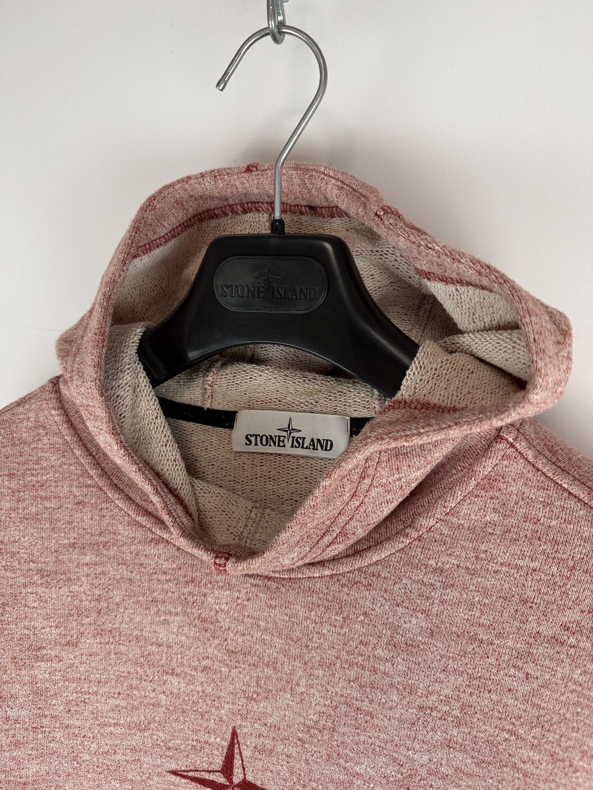 Stone Island Pink Stone Island Spellout Melange hoodie Size US M / EU 48-50 / 2 - 4 Thumbnail