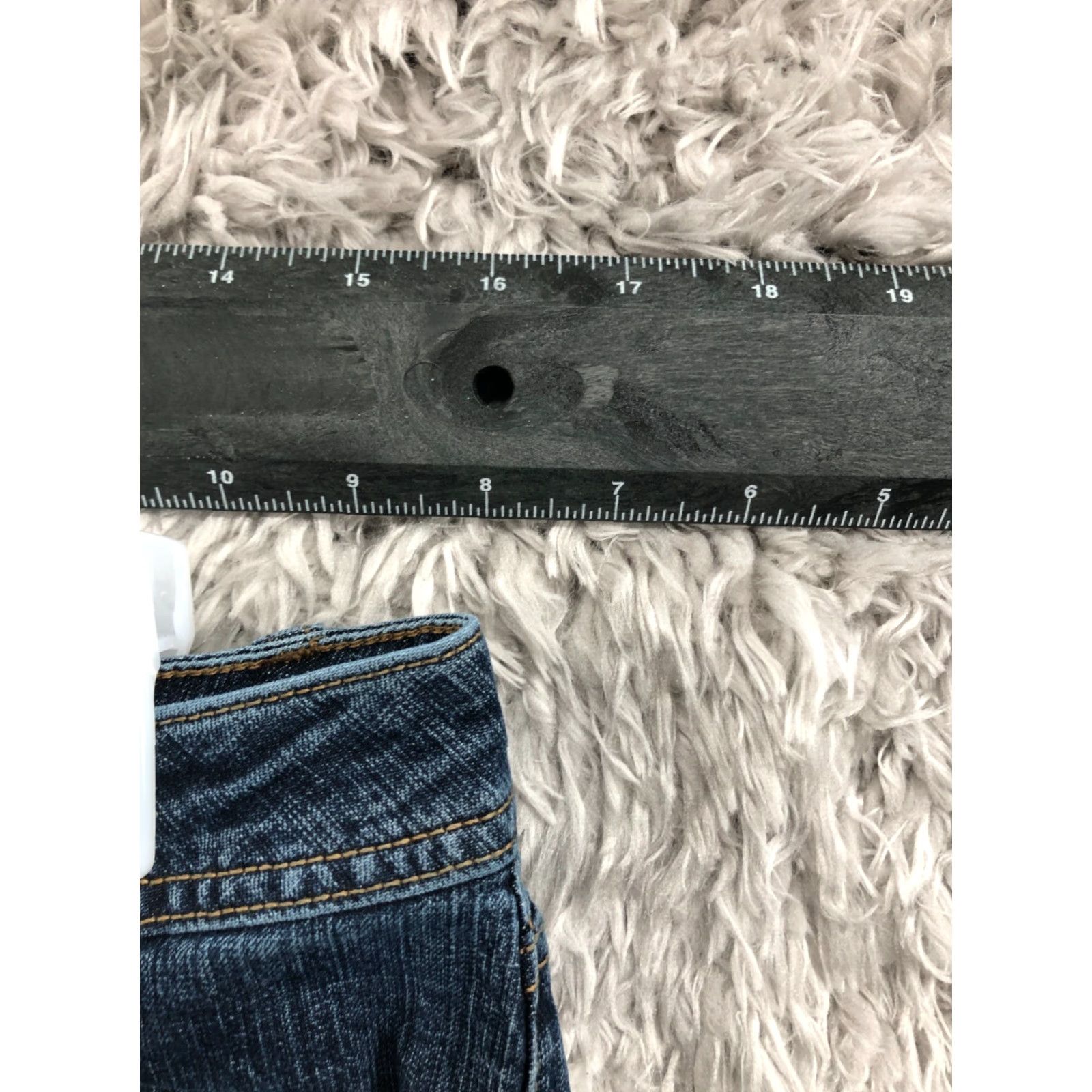 Denime SO Jeans Flare Jeans Size 11 Juniors Mid Rise Dark Wash Blue Denim Women Jeans 5-Pocket Design Belt Loops Zip Button Logo Zipper Size 32" / US 10 / IT 46 - 2 Thumbnail