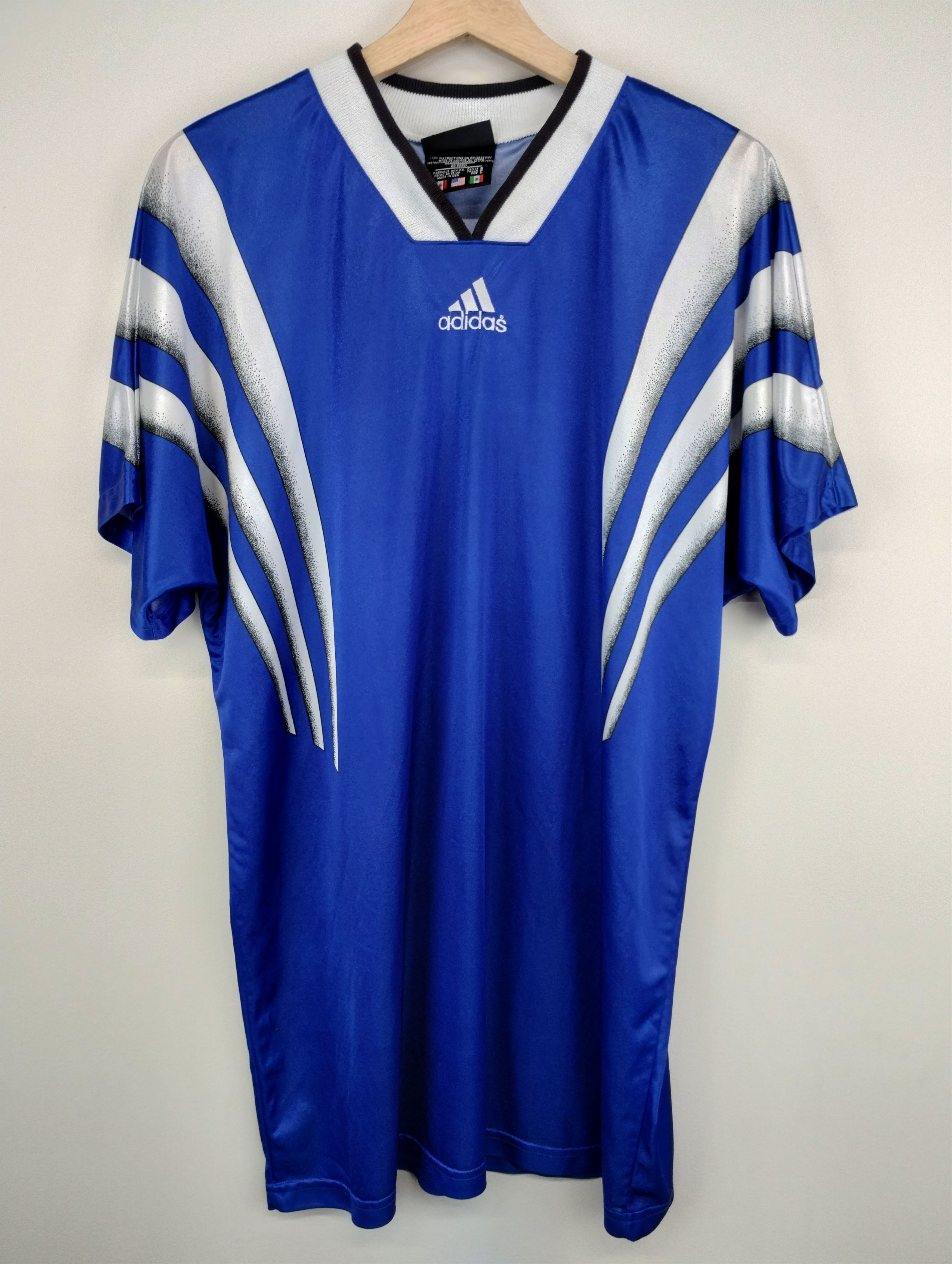 Vintage 2000s Adidas Blue Soccer Jersey