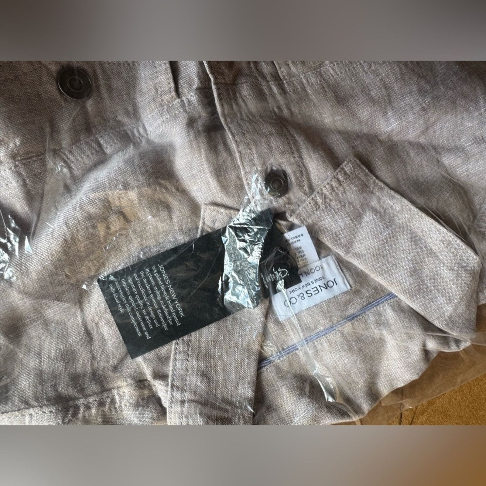 Jones New York 🎉LAST PIECE🎉JNY JONES NEW‎ YORK Linen Jean Jacket Size M / US 6-8 / IT 42-44 - 5 Thumbnail