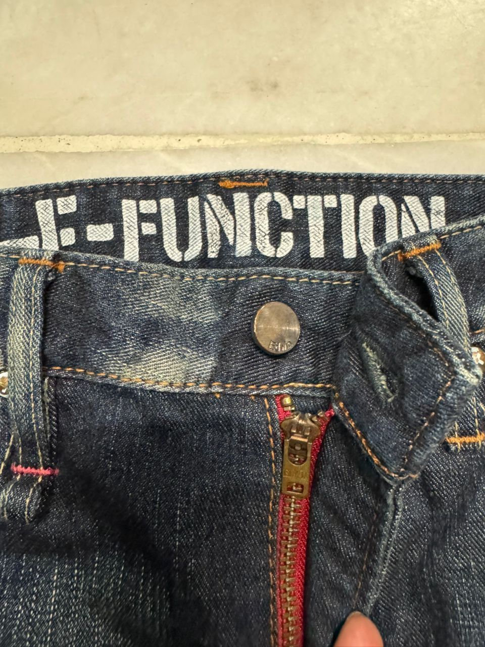 Edwin 💥VINTAGE Y2K E-FUNCTION EDWIN WHISKER MUDWASH DARK JEANS Size US 32 / EU 48 - 9 Thumbnail