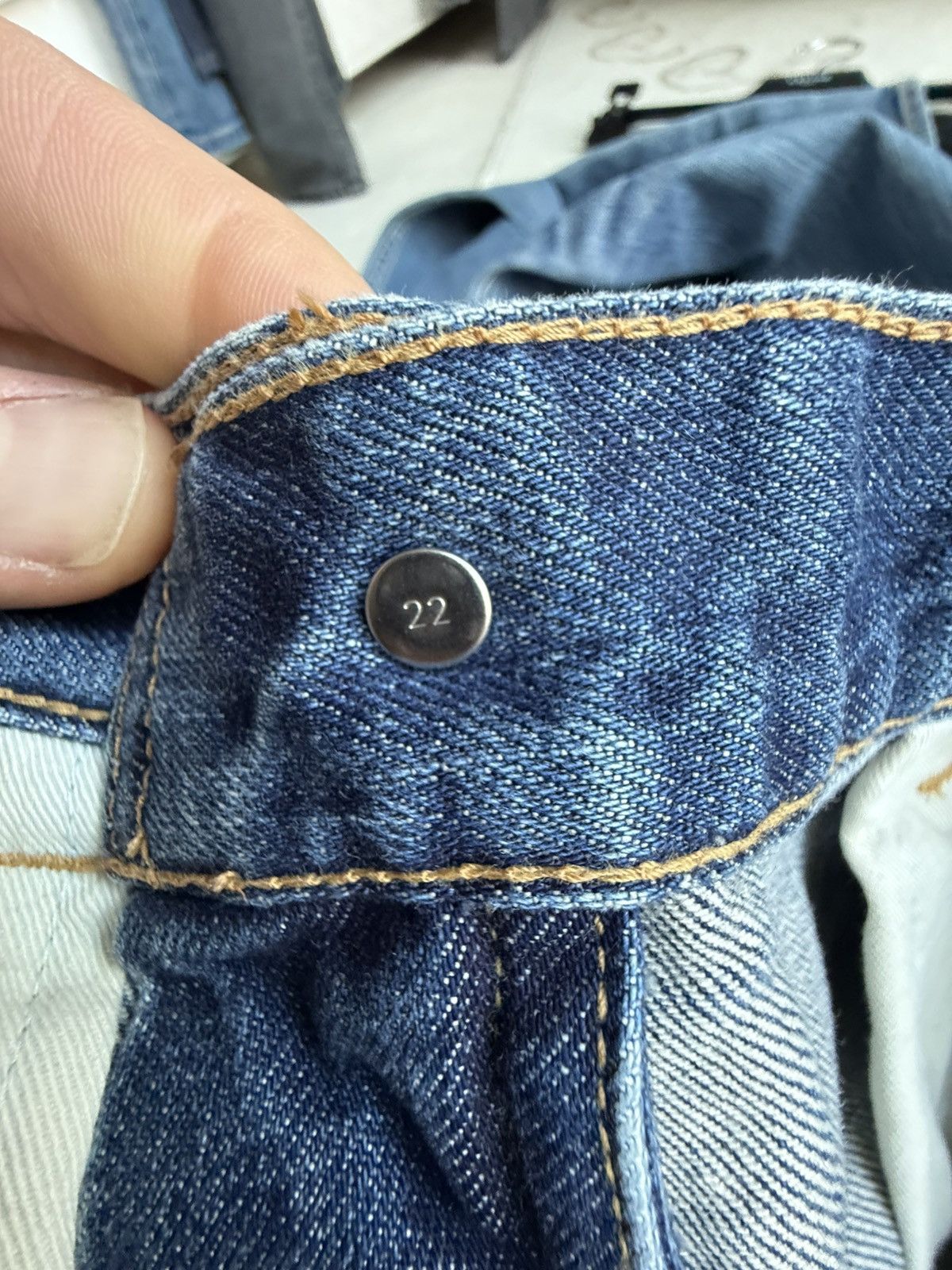 Celine FW22 Celine Hedi Slimane blue skinny jeans in Union wash 29 Size US 29 - 16 Thumbnail