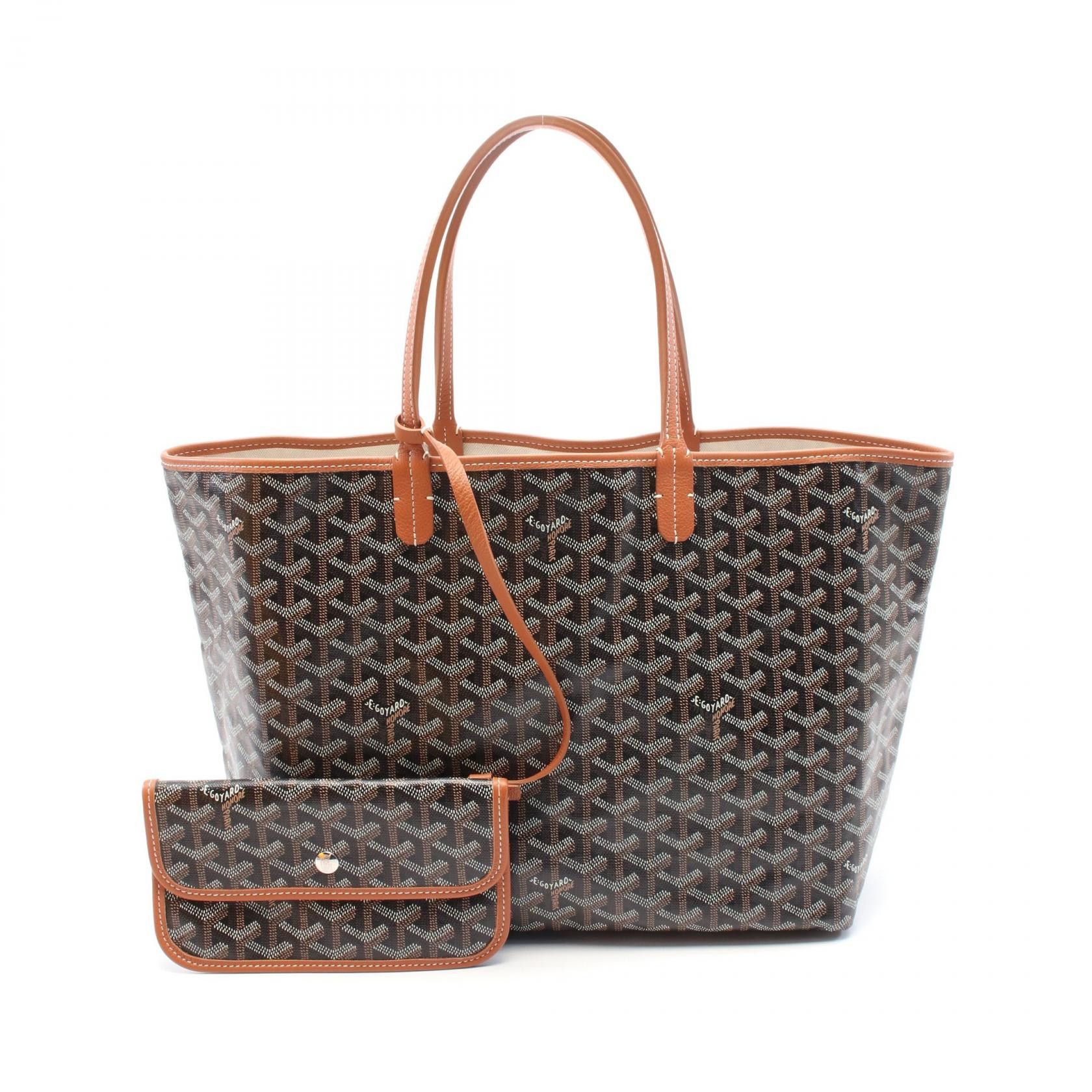 Goyard Goyard Saint Louis Pm Pvc Coated Canvas Tote Bag Canvas Tote Bag in Black, Women's