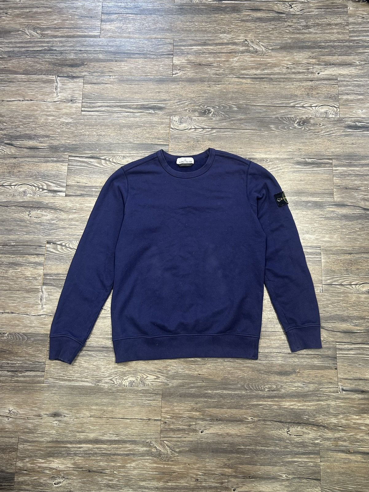 image of Stone Island Basic Crewneck in Navy, Men's (Size Small)