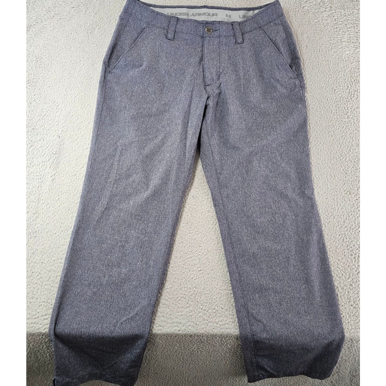 Under Armour Under Armour Pants Mens 32x28 Blue Chino Performance Moisture Wicking Breathable Slim/Relaxed Straight Front Flat Front Size US 32 / EU 48 - 2 Thumbnail