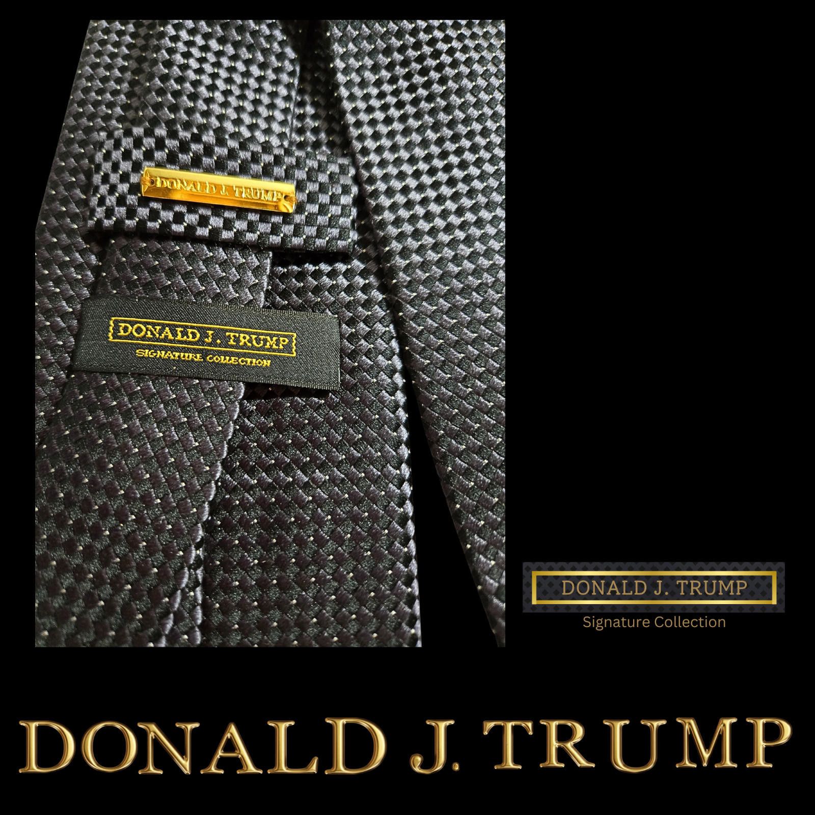 Designer NEW Donald Trump Necktie Black Silver Diamond Tie Gift Box Size ONE SIZE - 3 Thumbnail