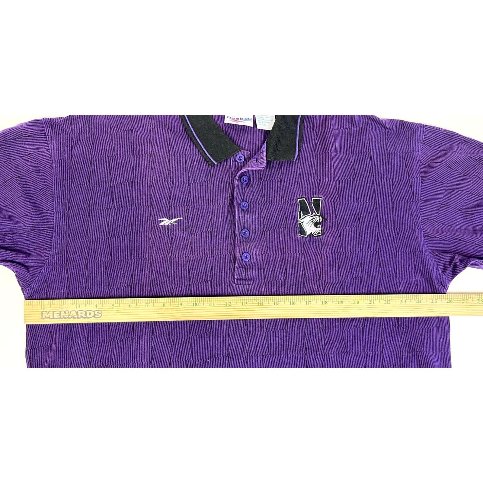 Reebok VINTAGE Reebok Northwestern University Polo Shirt Mens 2XL Purple 100% Cotton Embroidered Logo Northwestern University 90s Polo Shirt Size US XXL / EU 58 / 5 - 7 Thumbnail