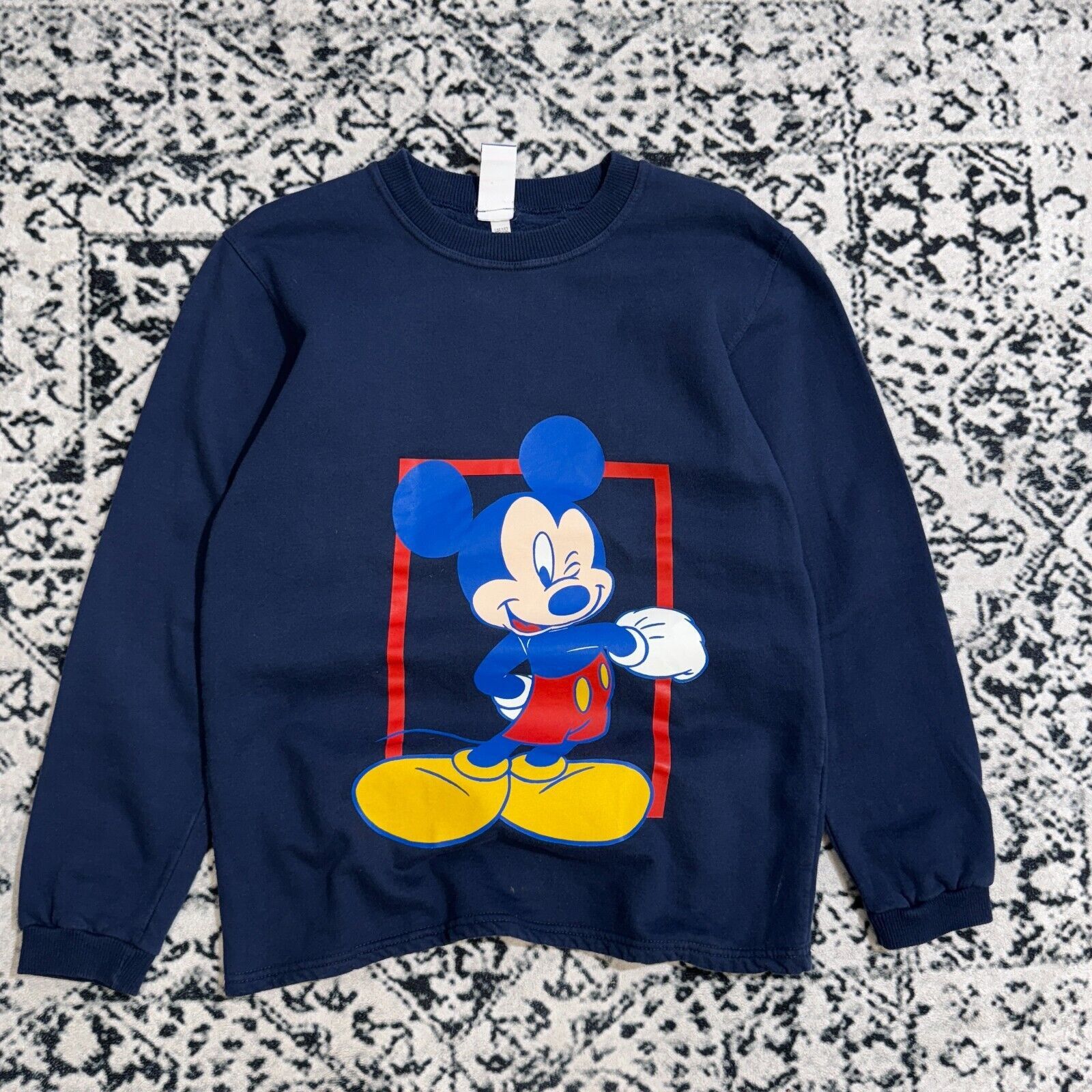 Vintage Vintage Navy Coton Crewneck Size XS Mickey Mouse Walt Disney Size US XS / EU 42 / 0 - 1 Thumbnail