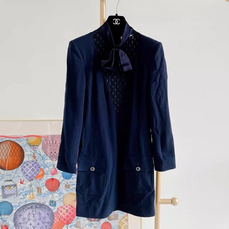Givenchy Givenchy Size36 Navy Blue Dress Size XL / US 12-14 / IT 48-50 - 1 Thumbnail