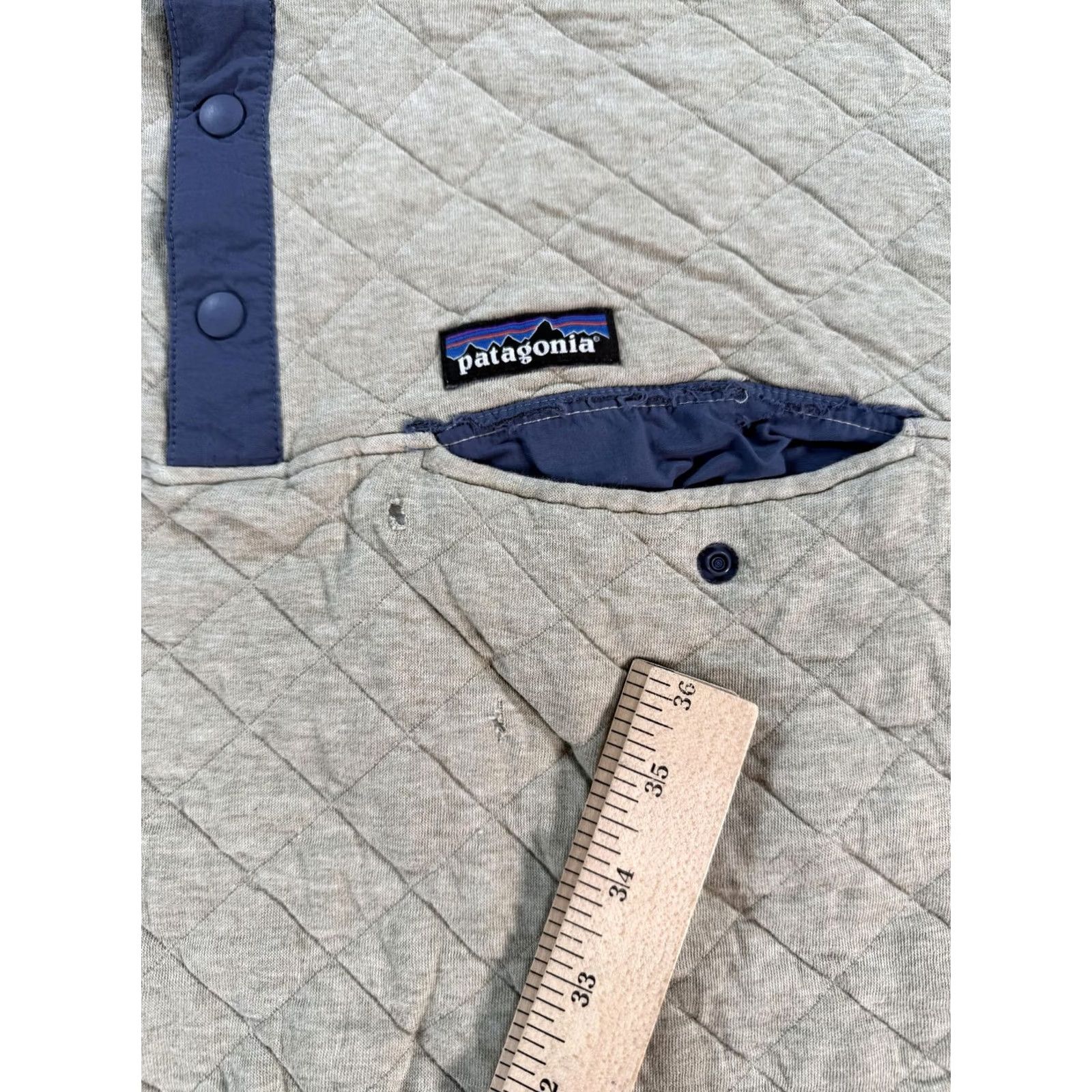 Patagonia Patagonia Sweatshirt Mens Medium Beige Organic Cotton Quilted Snap-T Pullover Size US M / EU 48-50 / 2 - 4 Thumbnail