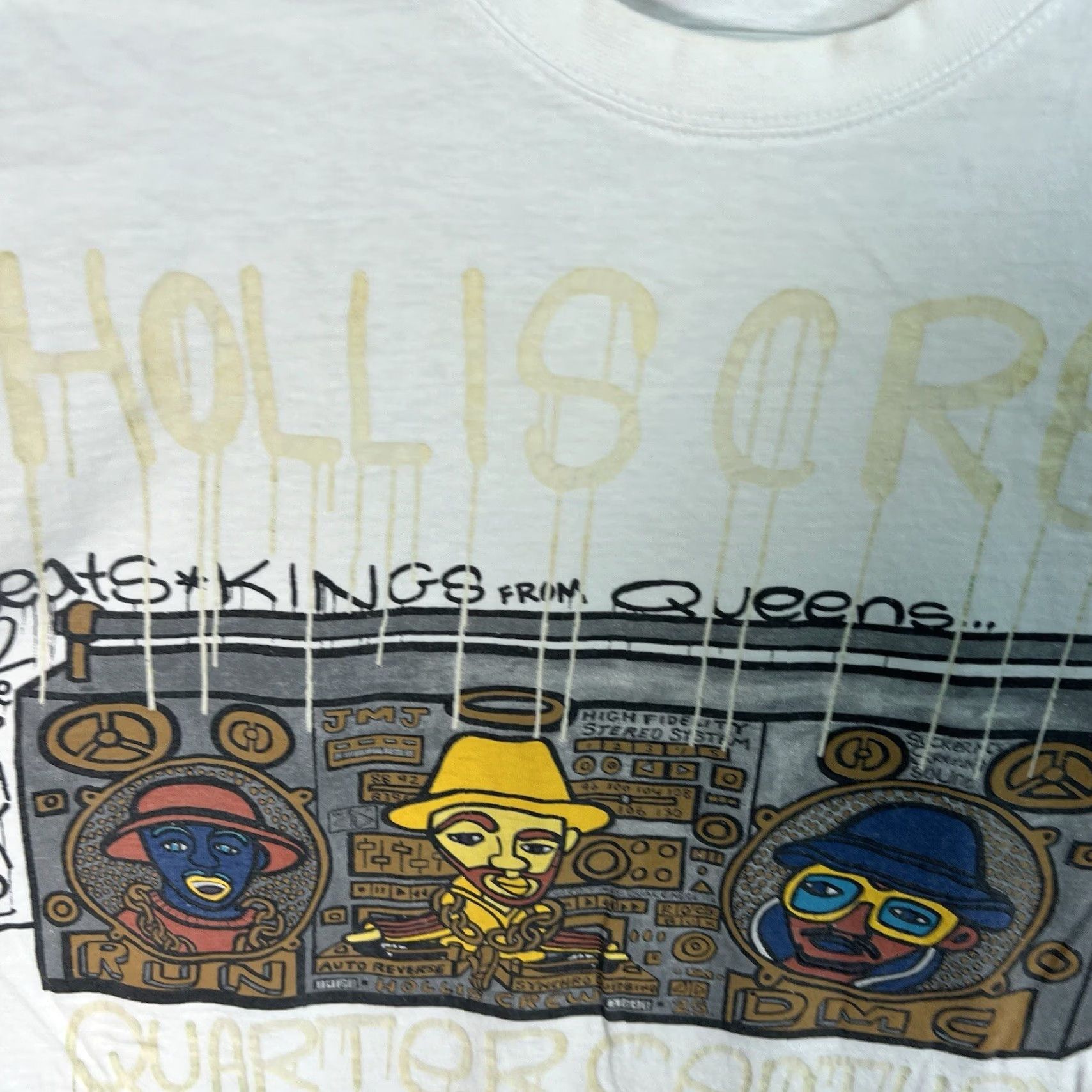 Ecko Unltd. VINTAGE Ecko Unltd Run DMC Hollis Crew Quarter Century Anniversary T Shirt XL White Mens Shirt Size US XL / EU 56 / 4 - 6 Thumbnail