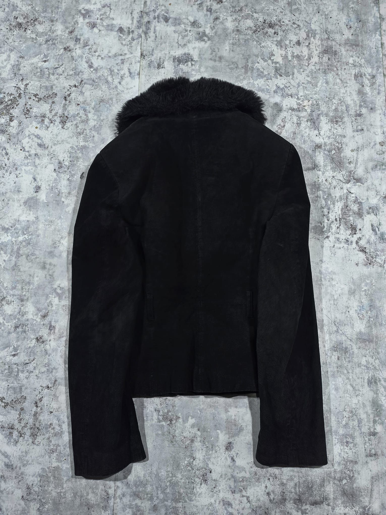 Hysteric Glamour 70s 80s black fauxfur collar leather coat chic boho Size M / US 6-8 / IT 42-44 - 8 Thumbnail