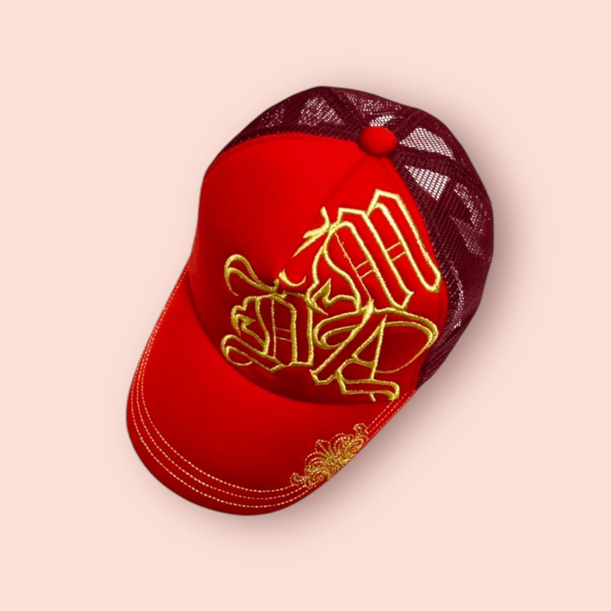 Japanese Brand RARE EMBROIDERED OLDE ENGLISH LETTERS TRUCKER HAT Size ONE SIZE - 1 Thumbnail
