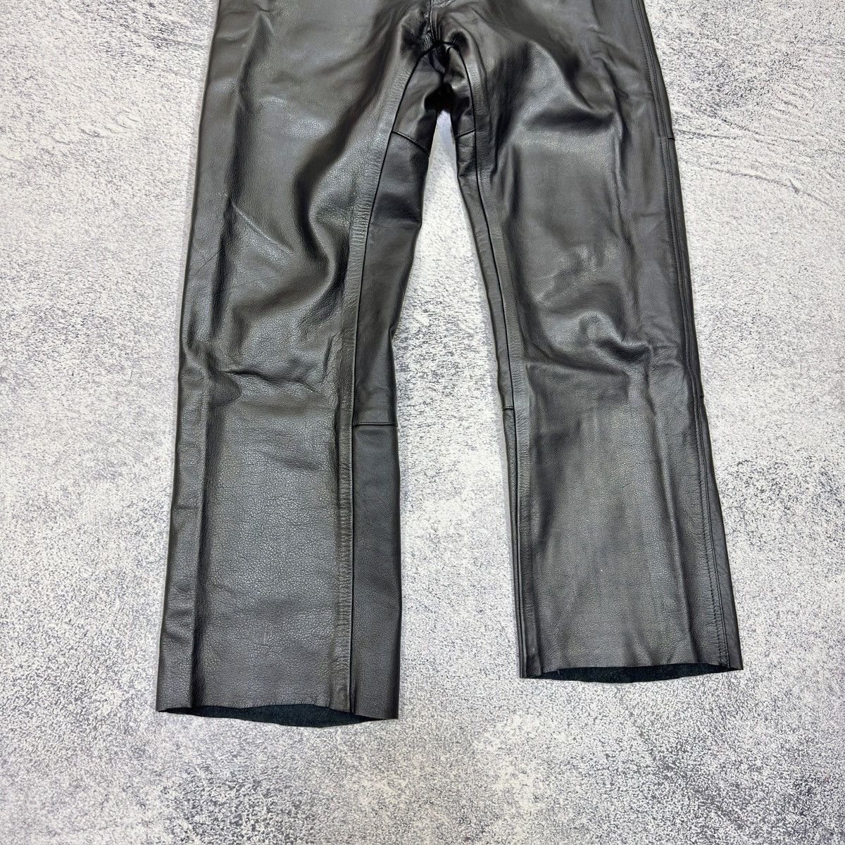 Genuine Leather Cima Schlier Black Genuine Leather Pants 50 size (33) Size US 32 / EU 48 - 2 Thumbnail