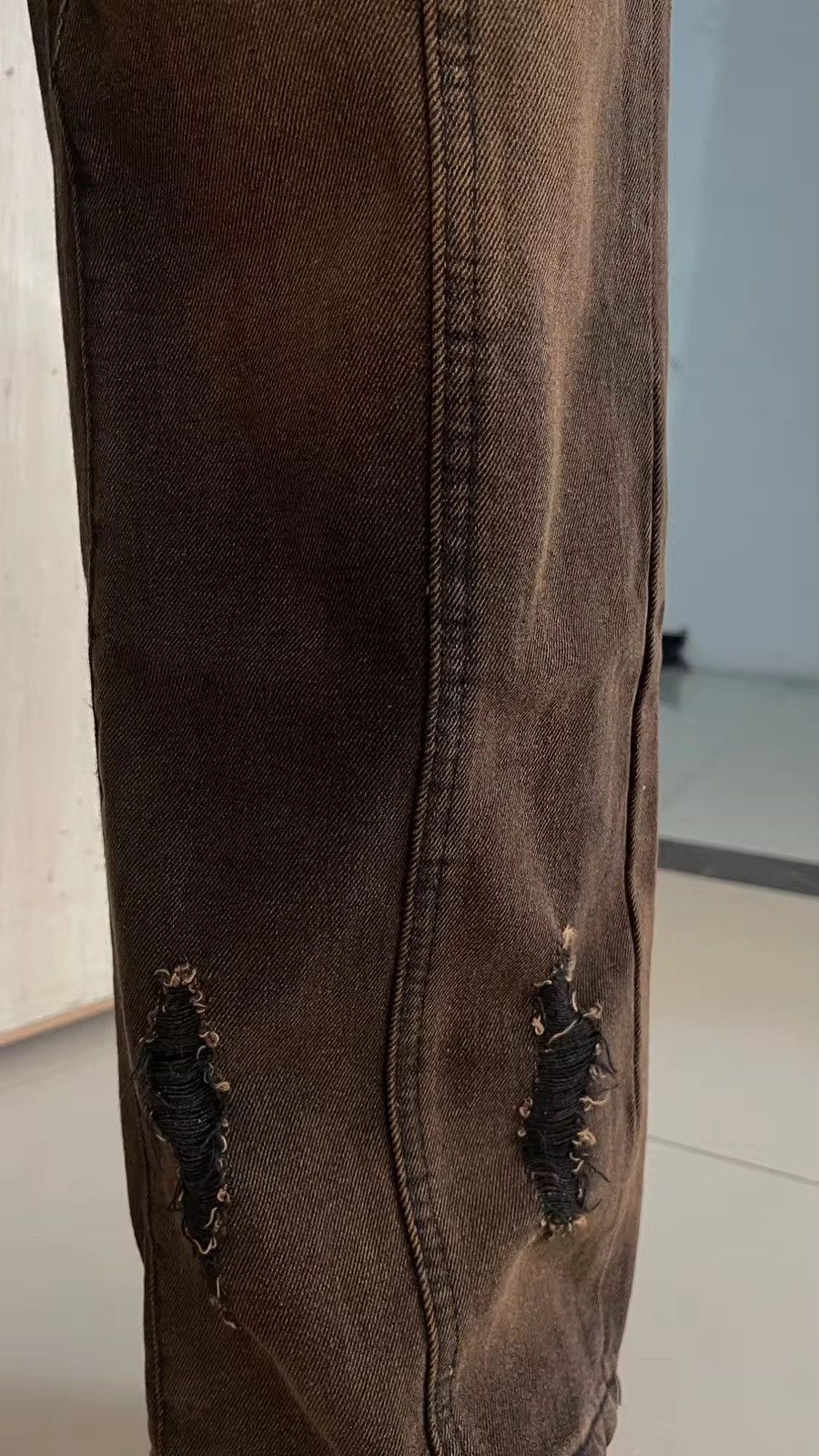 Japanese Brand × Vintage Y2k Retro Distressed High Waisted Baggy Jeans Size US 33 - 7 Thumbnail