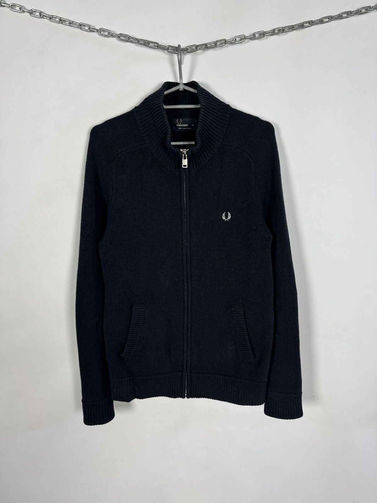 Fred Perry Me’ns Fred Perry 100% Lambs Wool Full Zip Sweater Size M Size US M / EU 48-50 / 2 - 1 Thumbnail