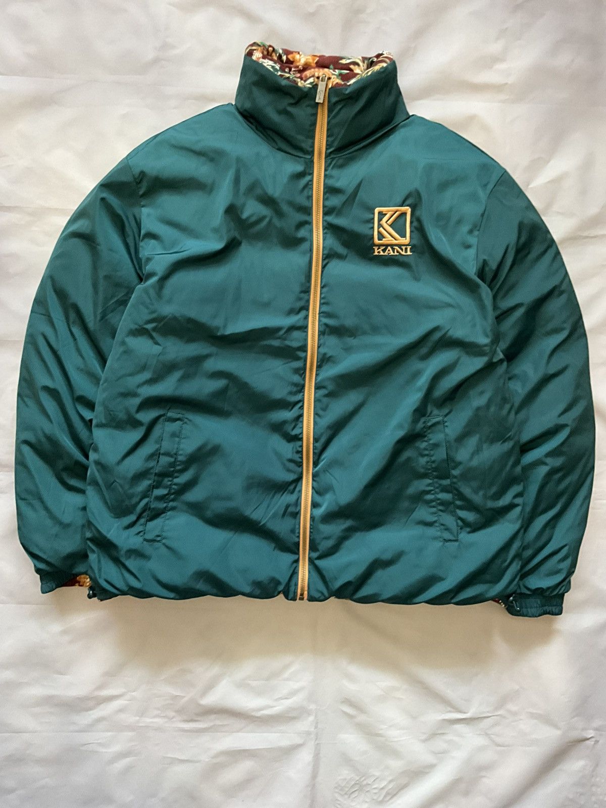 Karl Kani Karl Kani Retro Reversible Corduroy Flower Puffer Jacket Size US L / EU 52-54 / 3 - 3 Thumbnail