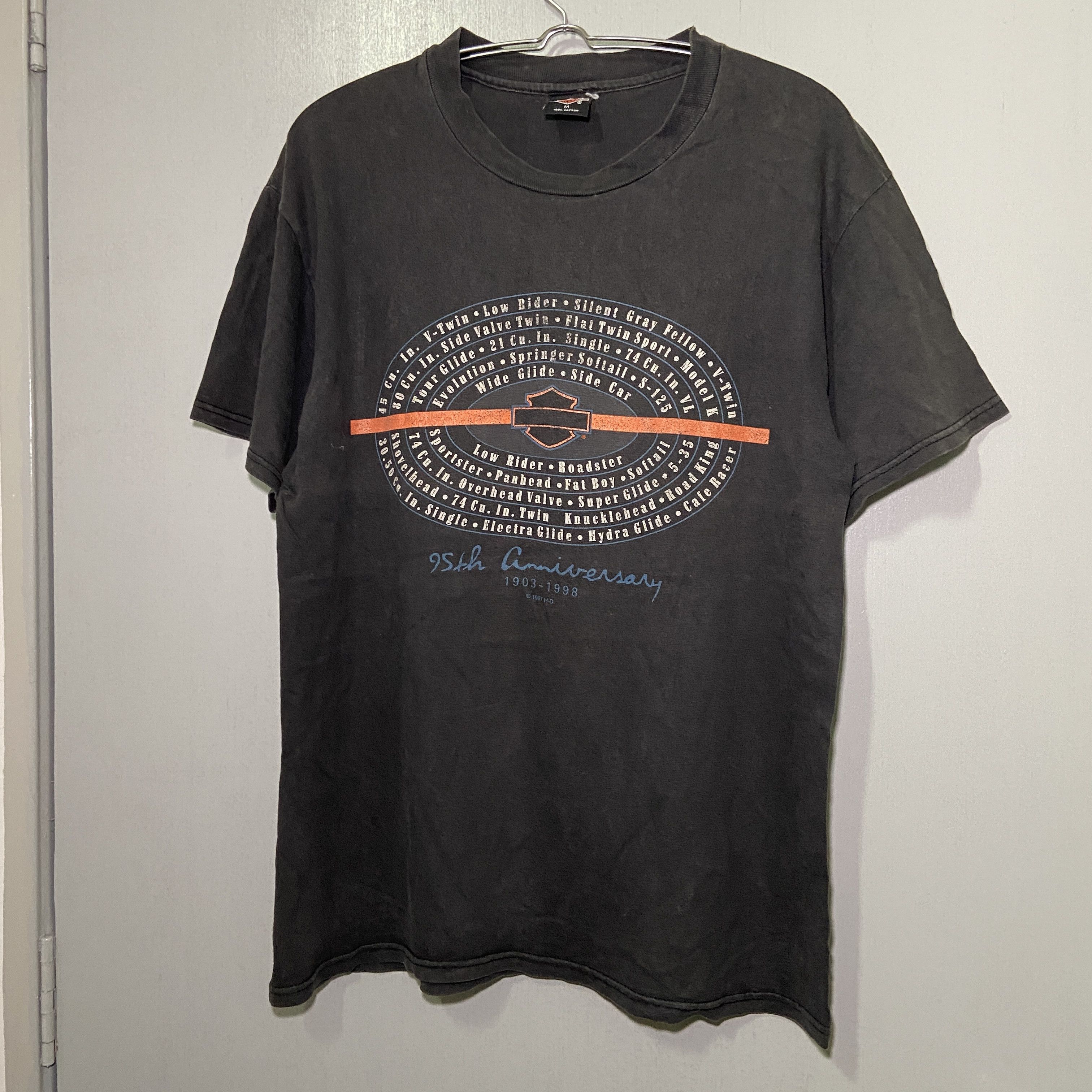 Distressed Vintage Harley Davidson Medium Size Holoubek Tee