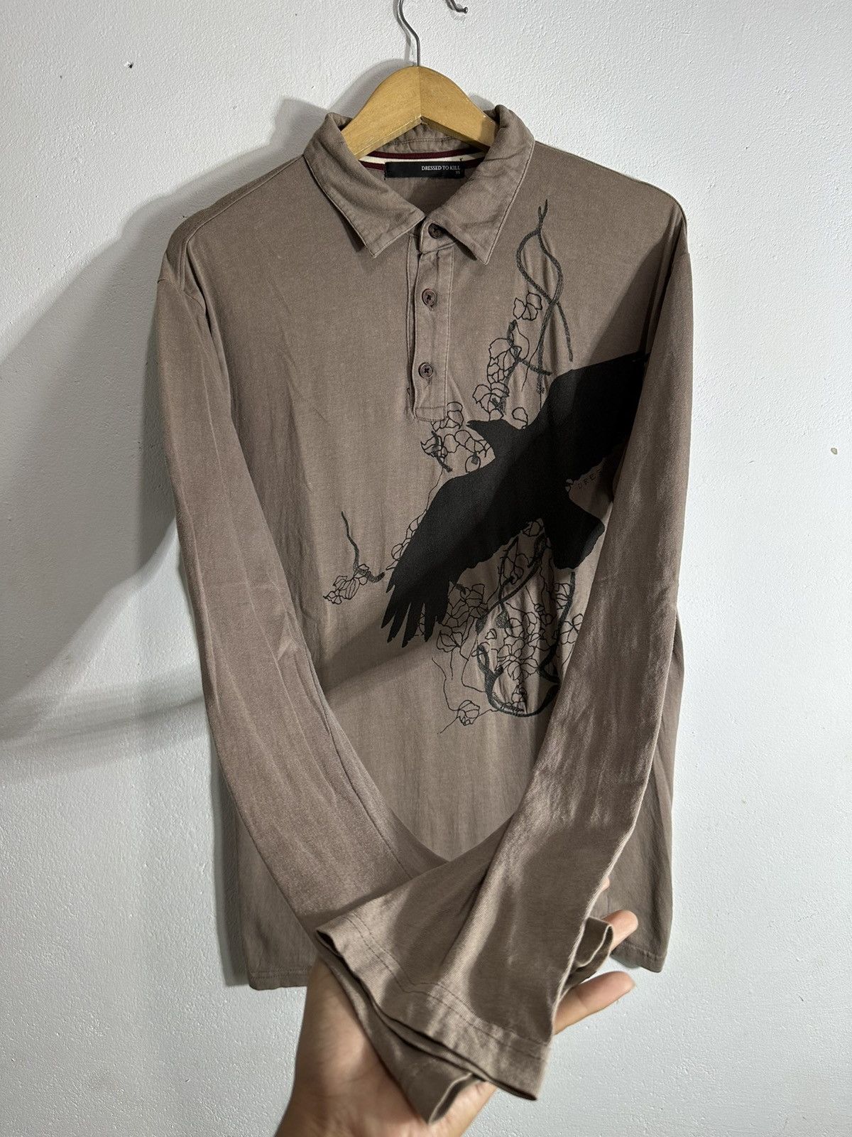 Beauty Beast DRESSED TO KILL WESTERN BUTTON LONG SLEEVE TEE LGB STYLE Size US M / EU 48-50 / 2 - 4 Thumbnail
