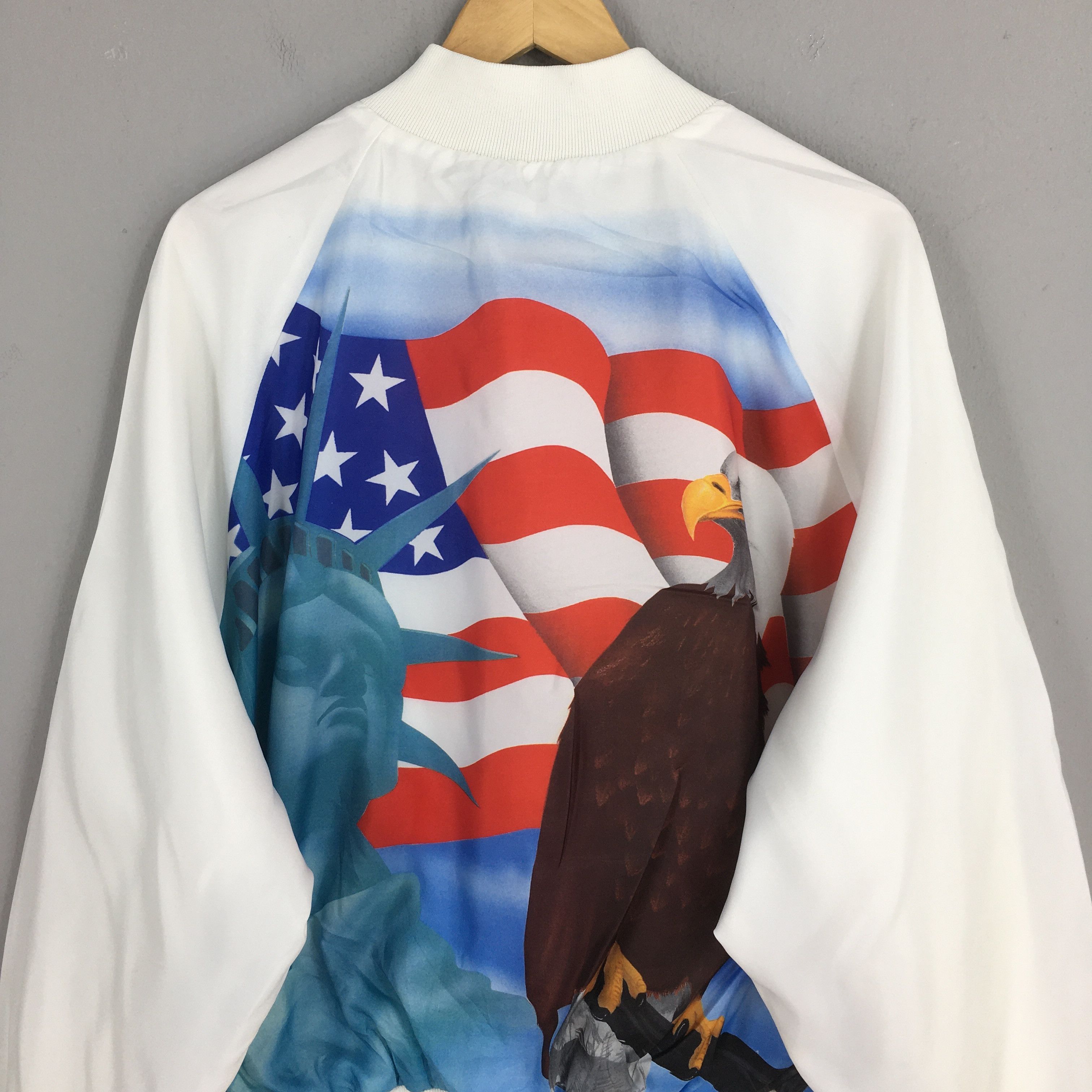 Vintage Vintage 80s King Louie Eagles Satin Varsity Jacket XLarge Size US XL / EU 56 / 4 - 2 Thumbnail