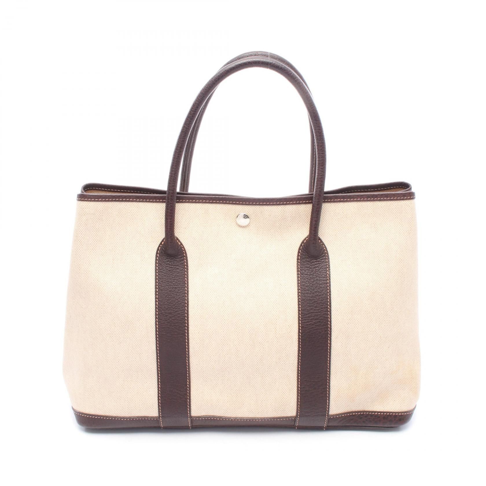 Hermes Hermes Hermes Garden Party PM leather canvas tote bag Leather Tote Bag F DUTY FREE for USA Size ONE SIZE - 1 Thumbnail