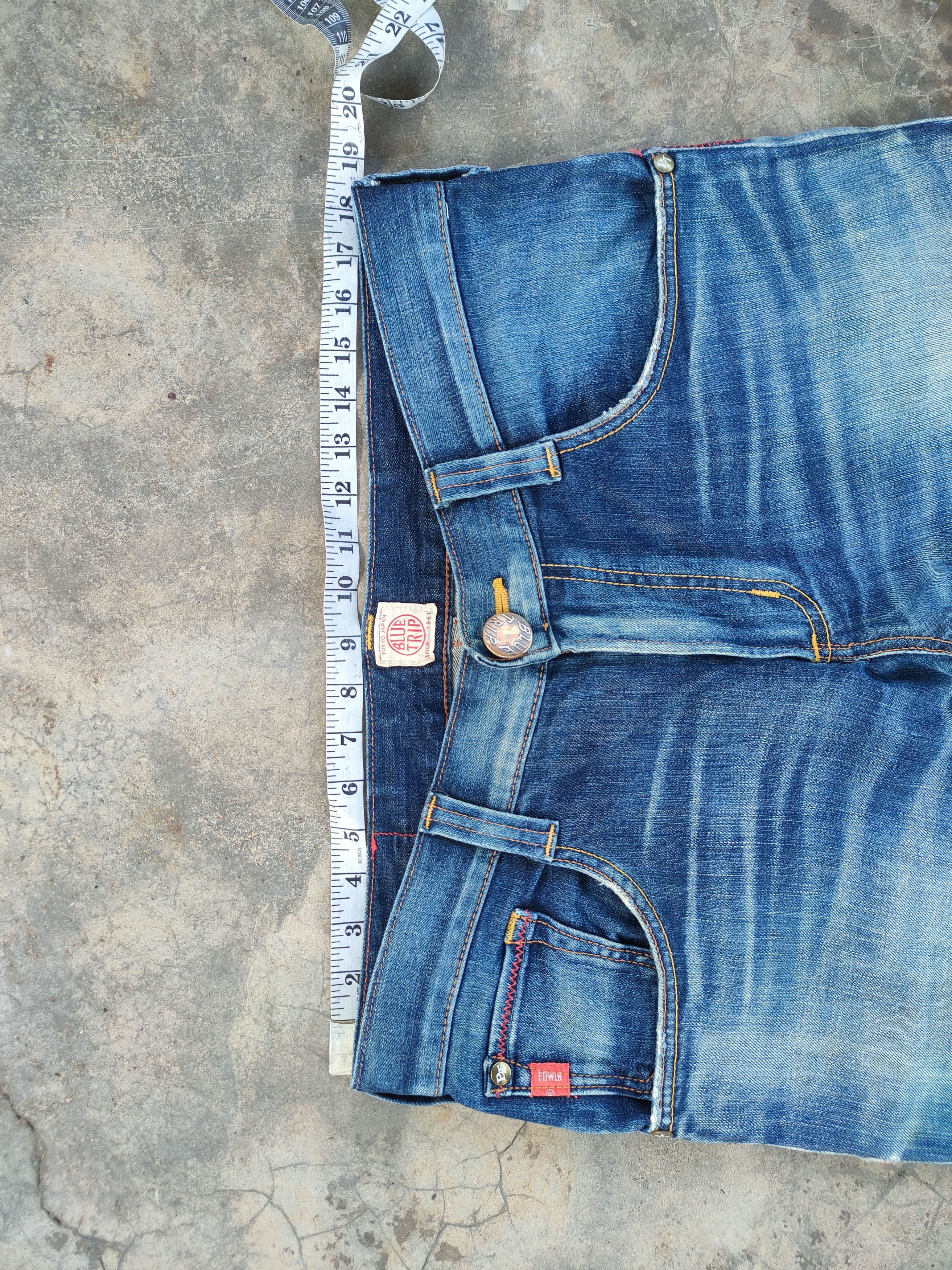 Edwin VINTAGE EDWIN BLUE TRIP FLARE DISTRESSED JEANS DENIM PANTS Size US 36 / EU 52 - 7 Thumbnail
