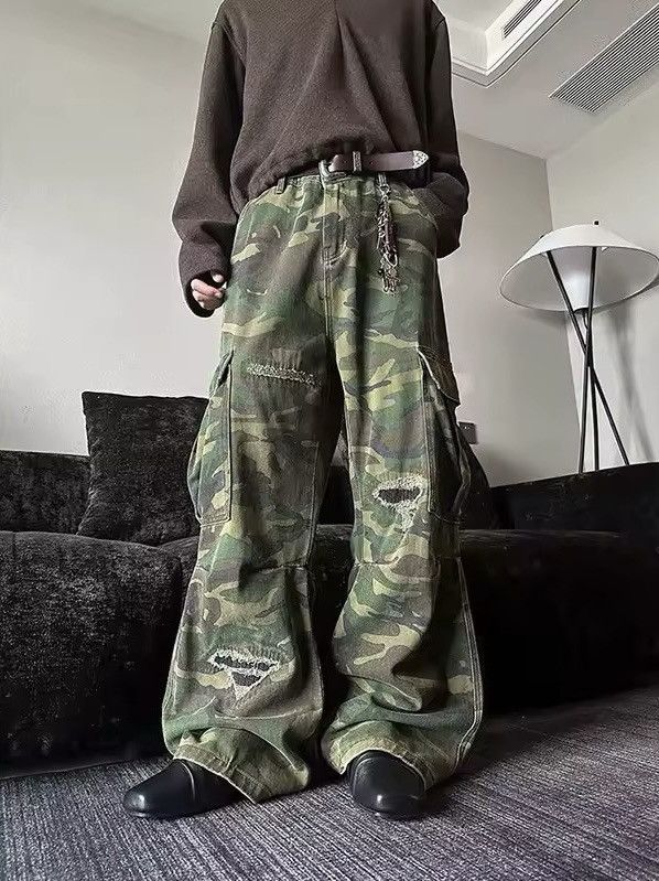 Japanese Brand Camouflage Baggy Jeans Size US 28 / EU 44 - 2 Thumbnail
