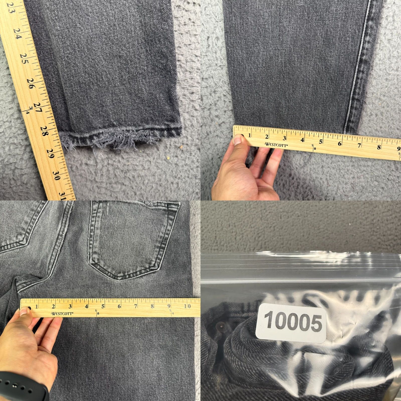 Abercrombie & Fitch Abercrombie & Fitch Jeans Men Black Faded 90s Straight Stretch Vintage Size US 29 - 9 Thumbnail