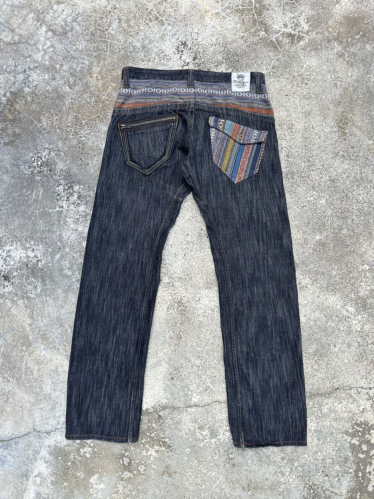 Beauty Beast Dominate Handcrafted Navajo Twist Leg Denim F62 Size US 34 / EU 50 - 1 Thumbnail