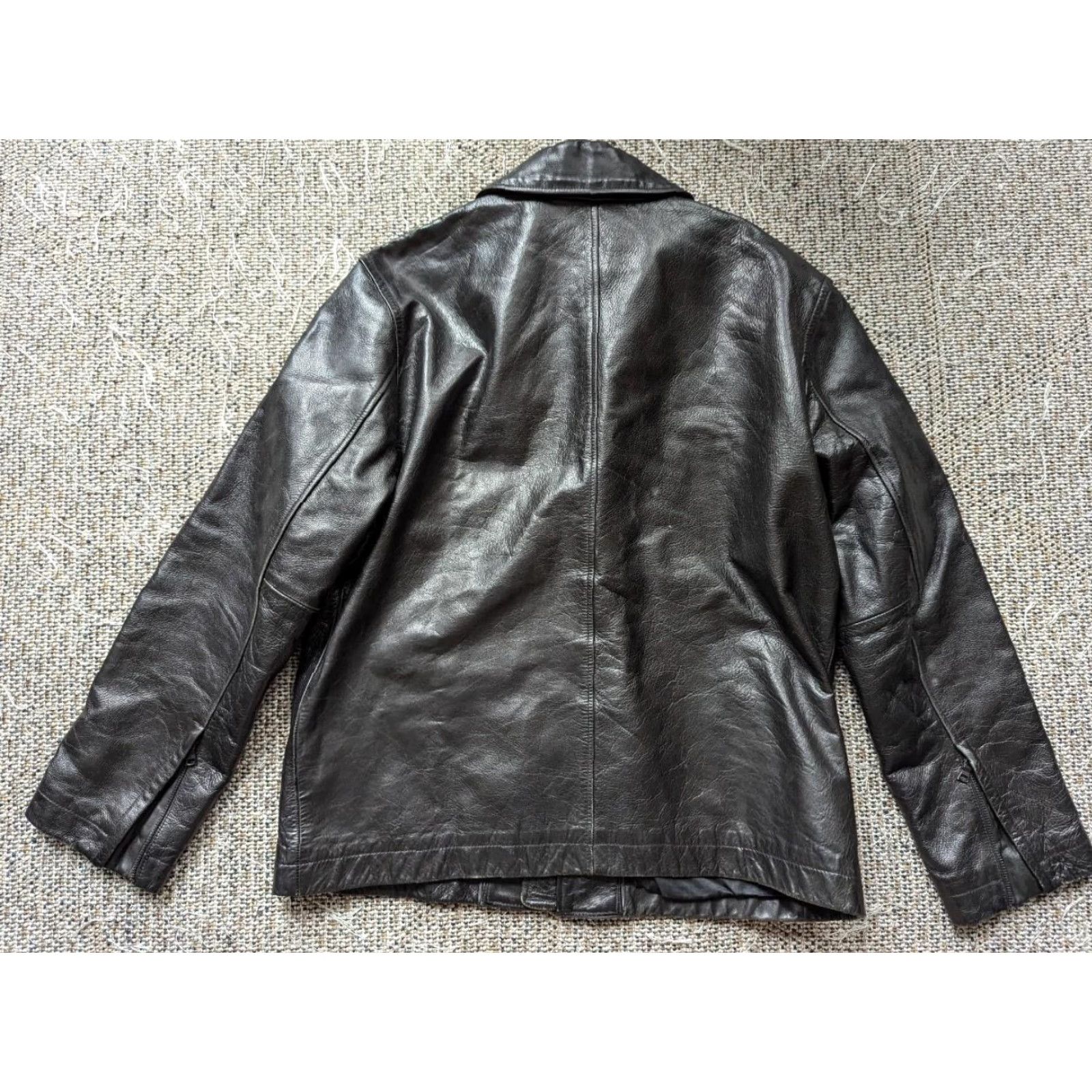 Banana Republic Banana Republic leather jacket XL black cowhide MOTORCYCLE jacket Mens XL Black leather Motorcycle Jacket Size US XL / EU 56 / 4 - 3 Thumbnail