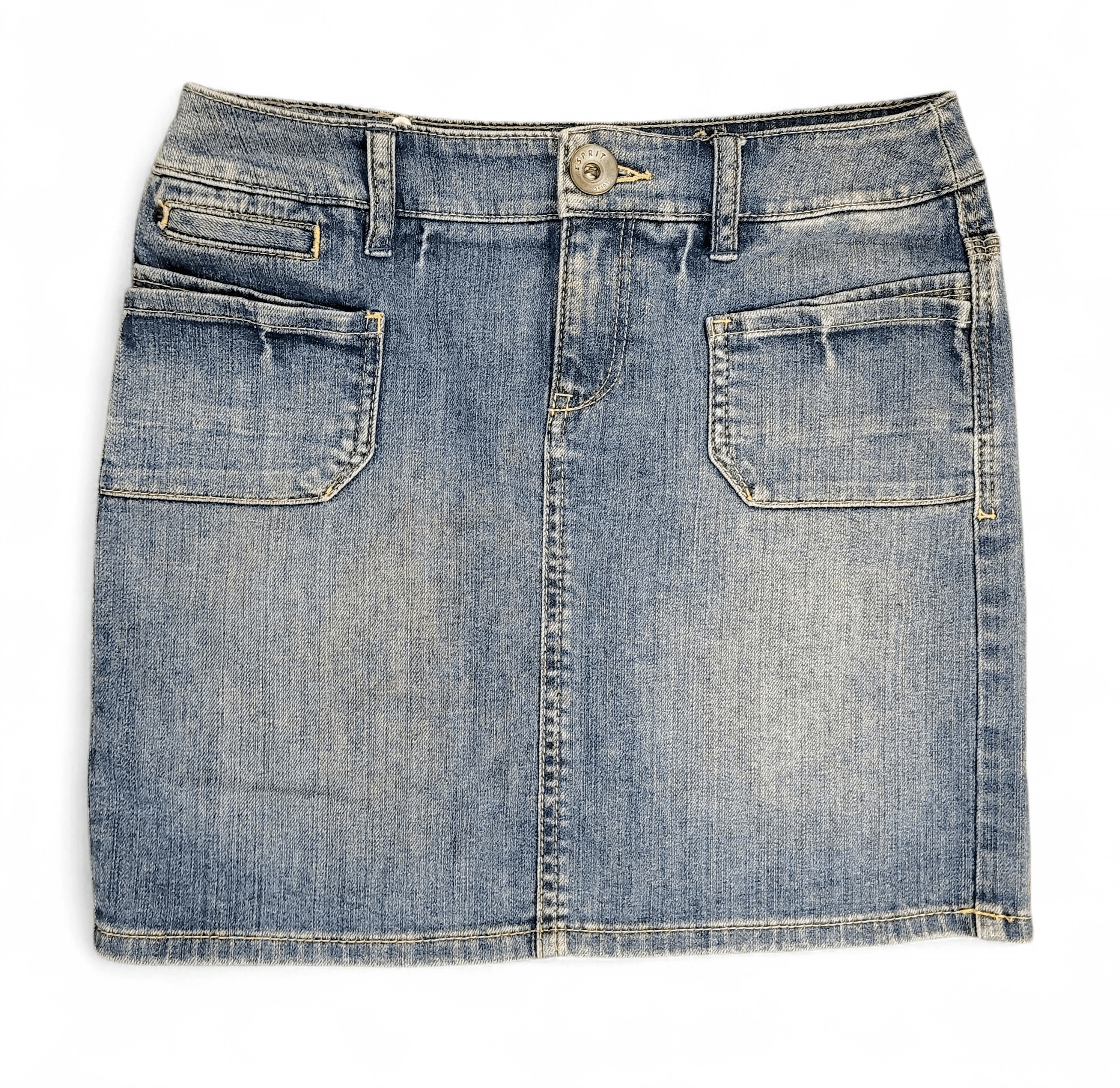 Esprit Vintage Esprit Cotton Denim 94107 Mini Skirt 90s Y2K Size 27" / US 4 / IT 40 - 1 Thumbnail