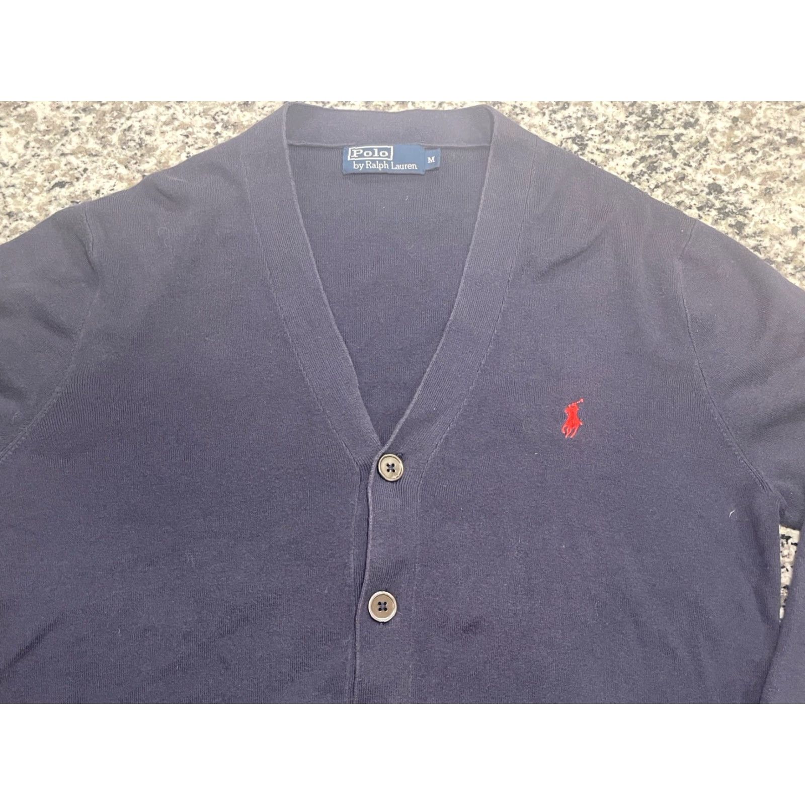 Polo Ralph Lauren VINTAGE Polo Ralph Lauren Sweater Cardigan M Men Blue Cotton Pima Cardigan V-Neck Pony Logo Size US M / EU 48-50 / 2 - 4 Thumbnail