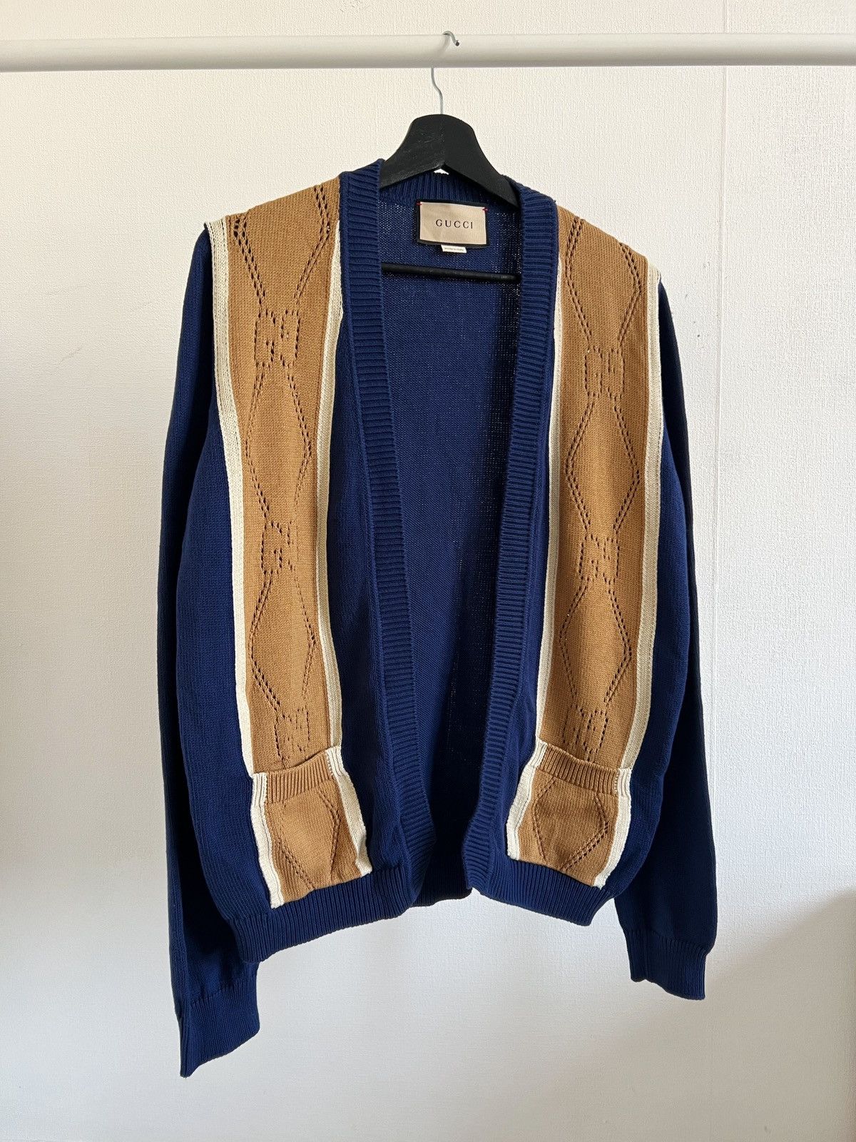 image of Gucci GG Knit Cardigan, Men's (Size Small)