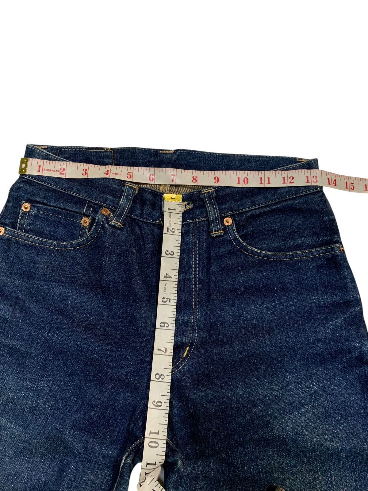Kapital Vintage Hr Market Selvedge Button fly Faded Distressed Denim Size US 27 - 18 Thumbnail